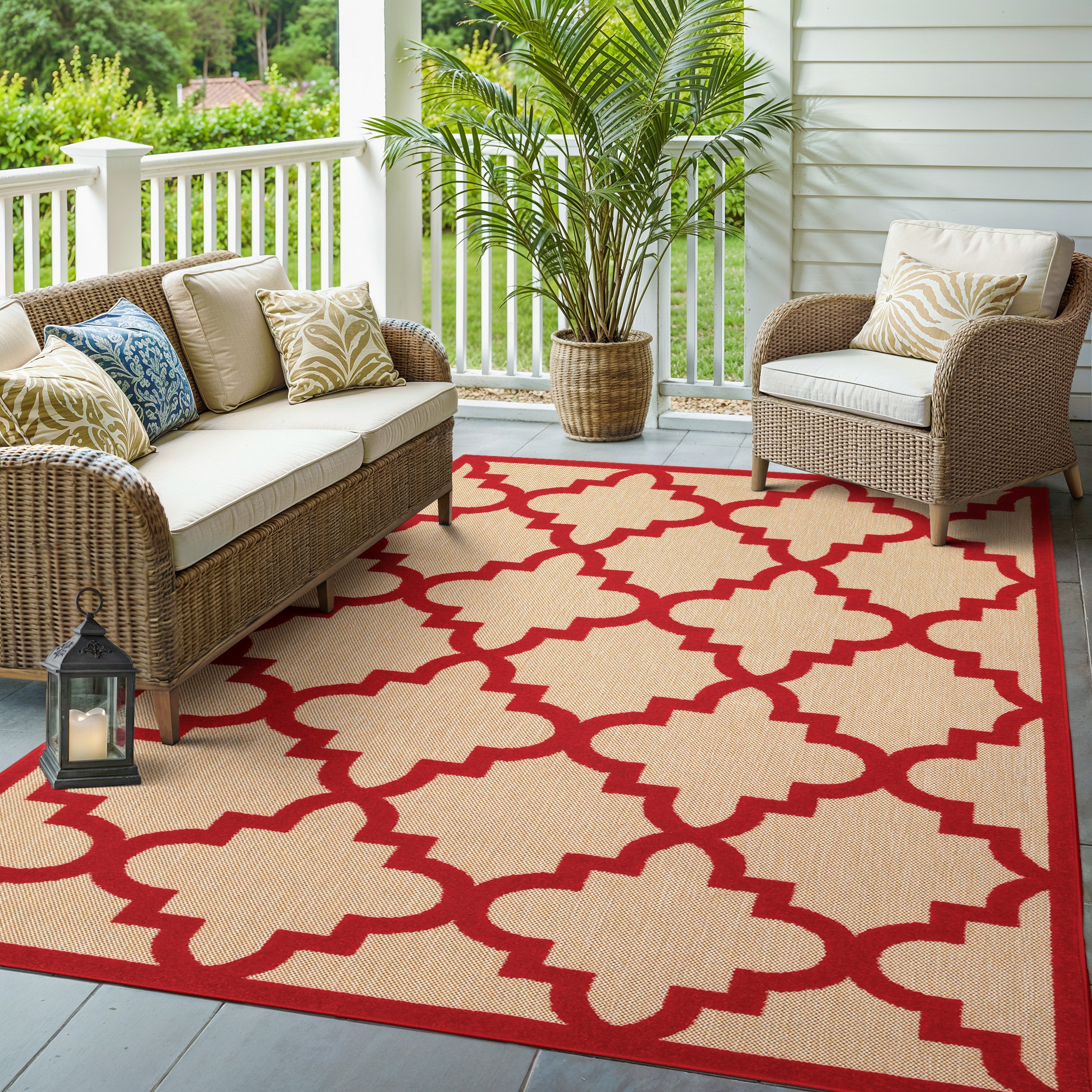 Oriental Weavers Cayman 660R Sand/Red Area Rug