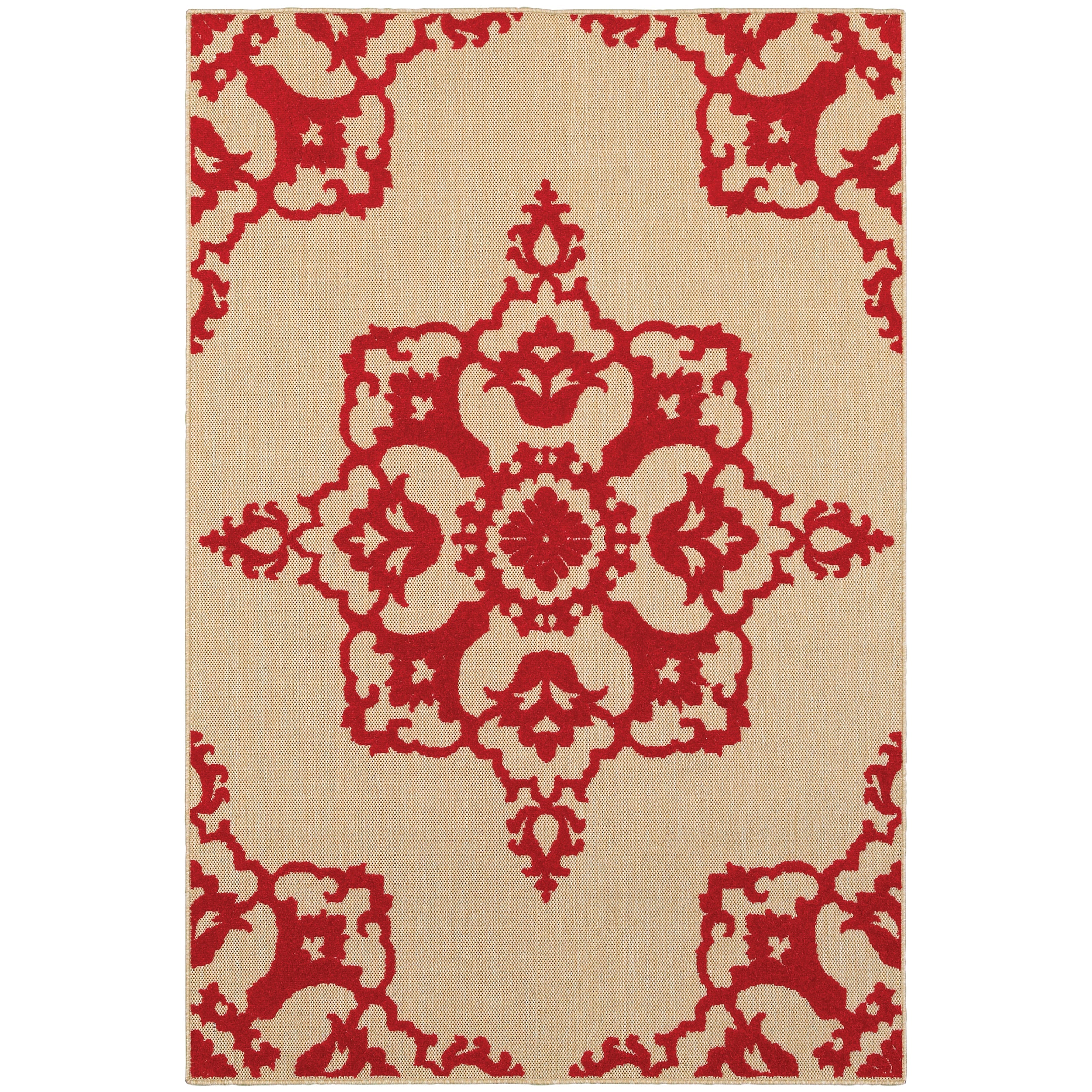 Oriental Weavers Cayman 660R Sand/Red Area Rug