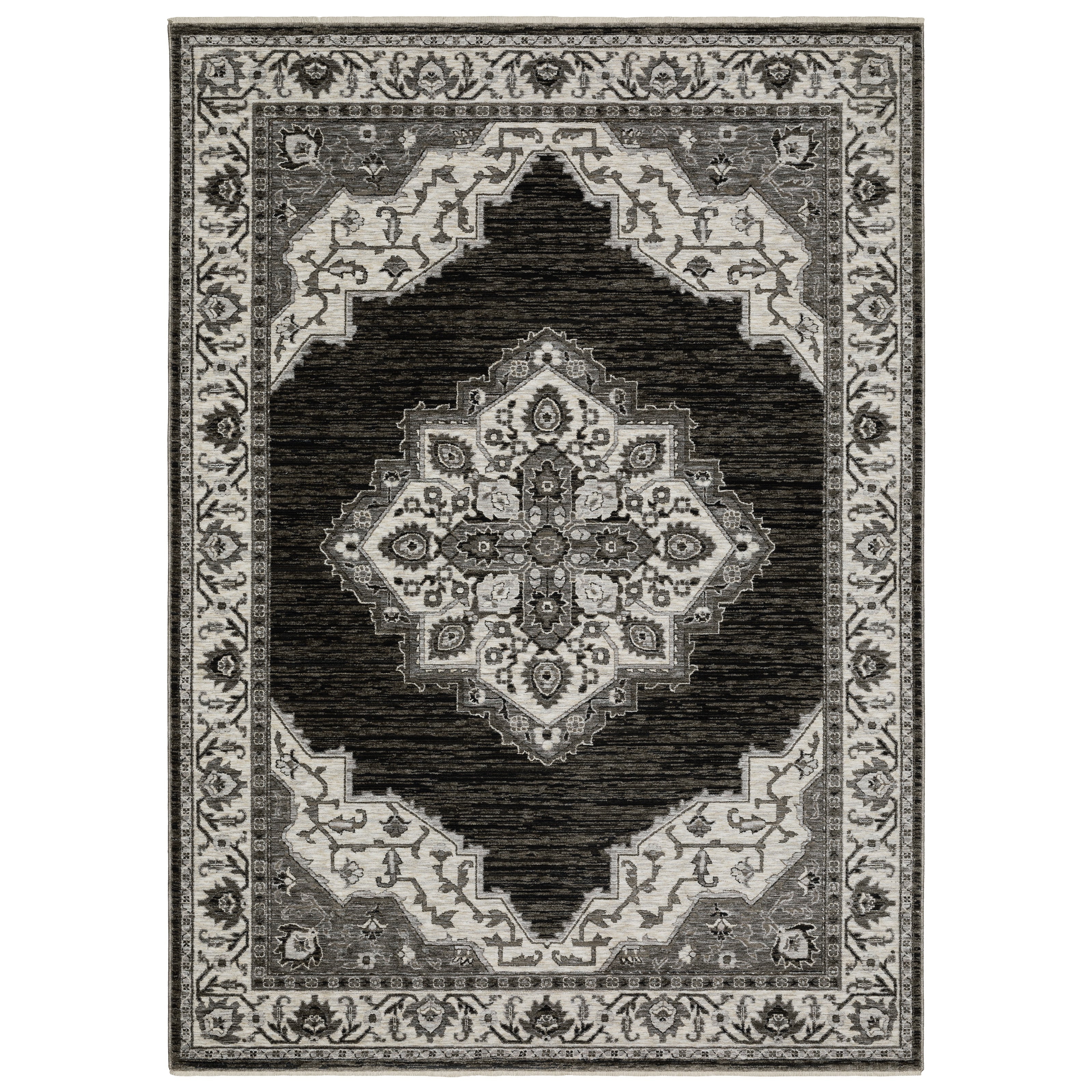 Oriental Weavers Chamberlain CH05C Charcoal/Ivory Area Rug