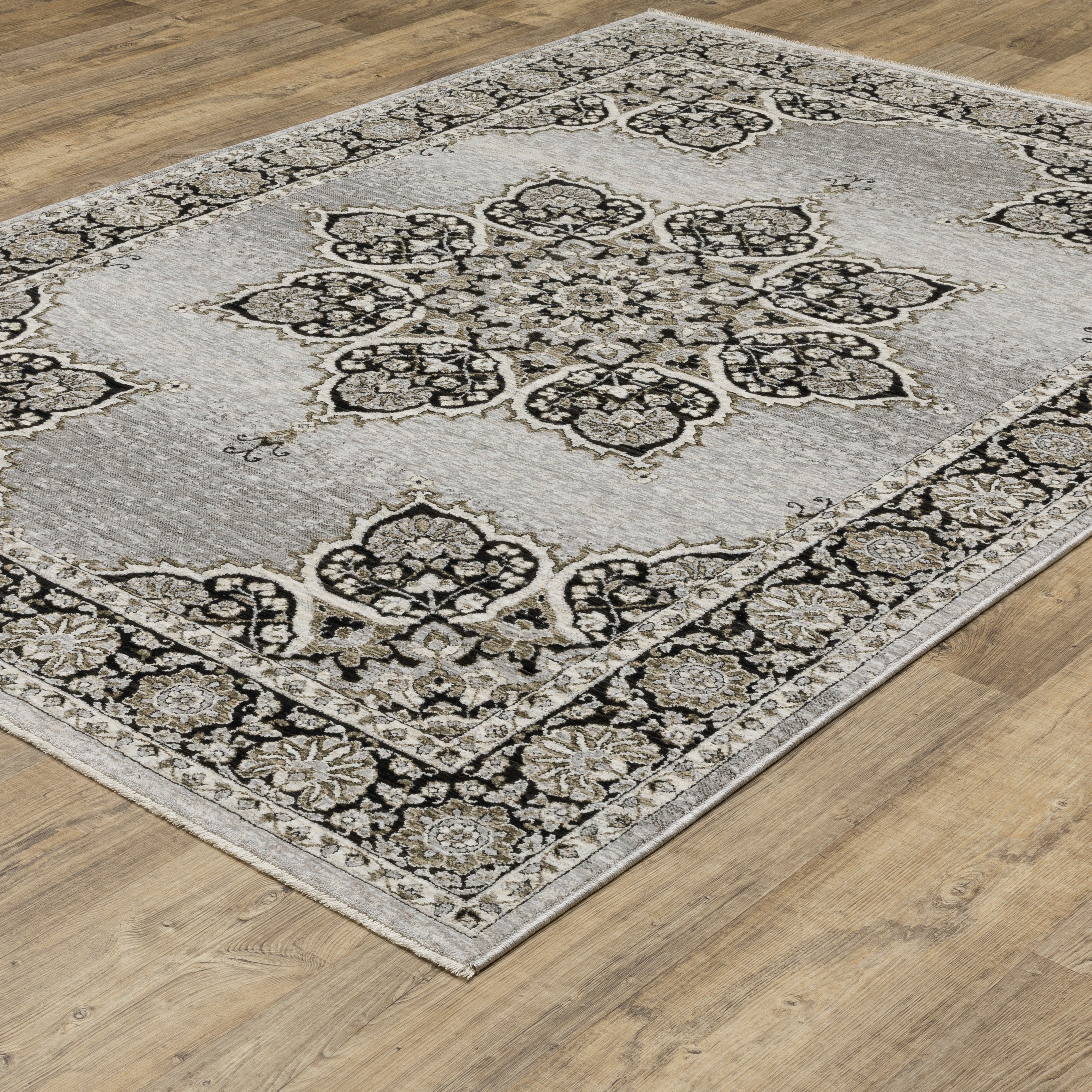 Oriental Weavers Chamberlain CH11L Grey/Black Area Rug