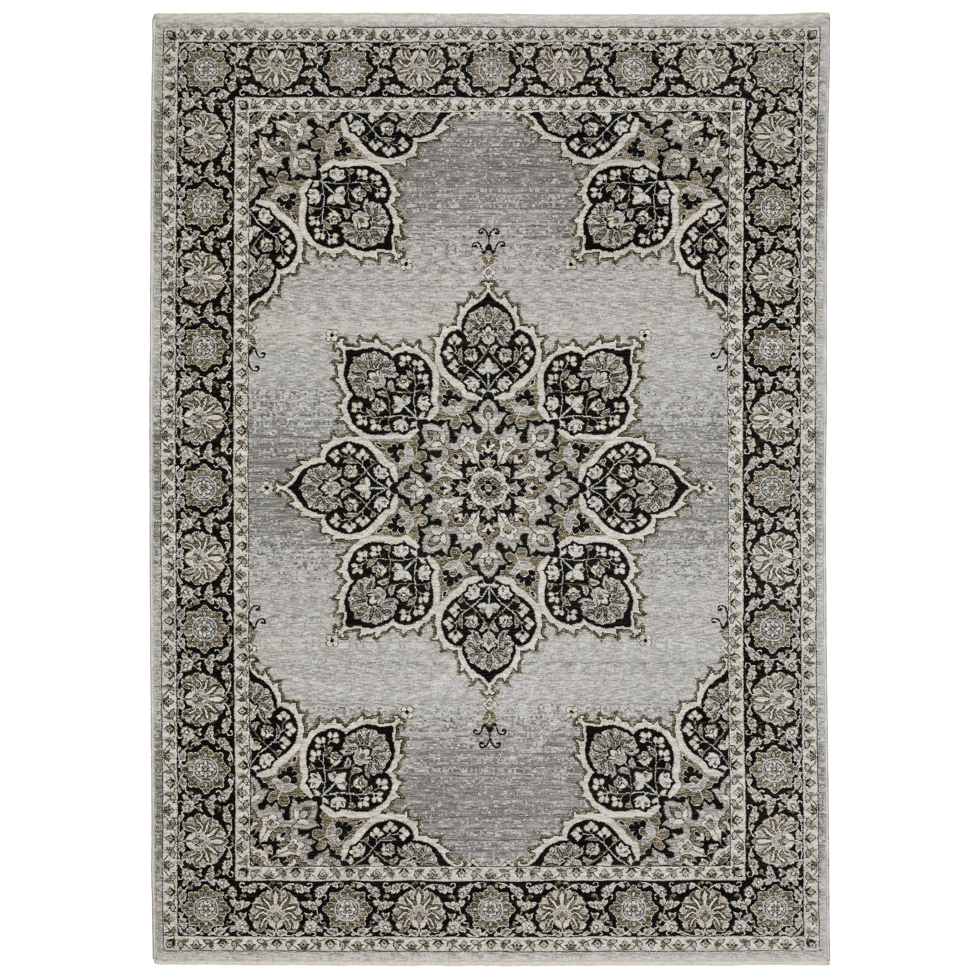 Oriental Weavers Chamberlain CH11L Grey/Black Area Rug
