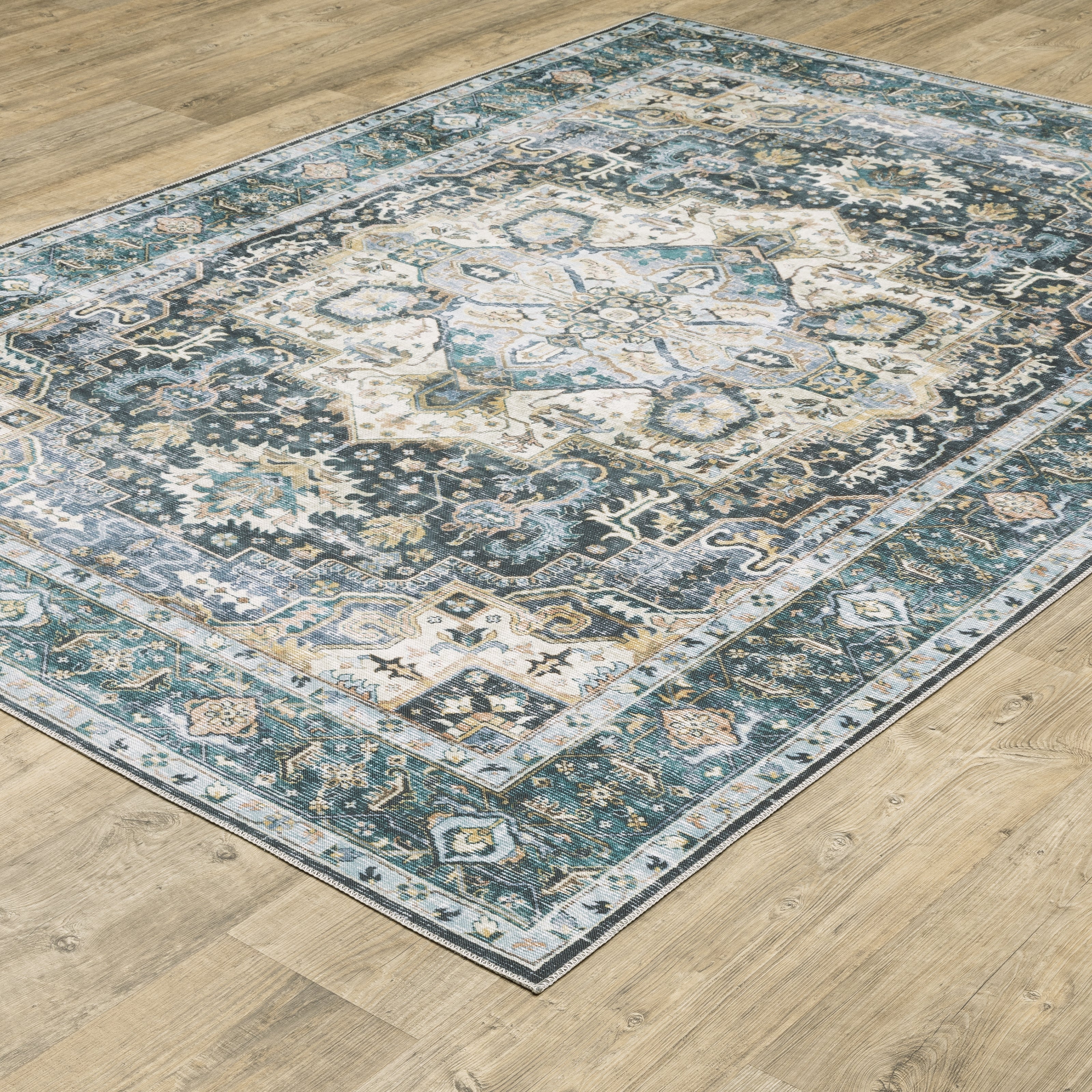 Oriental Weavers Charleston CHA01 Blue/Ivory Area Rug
