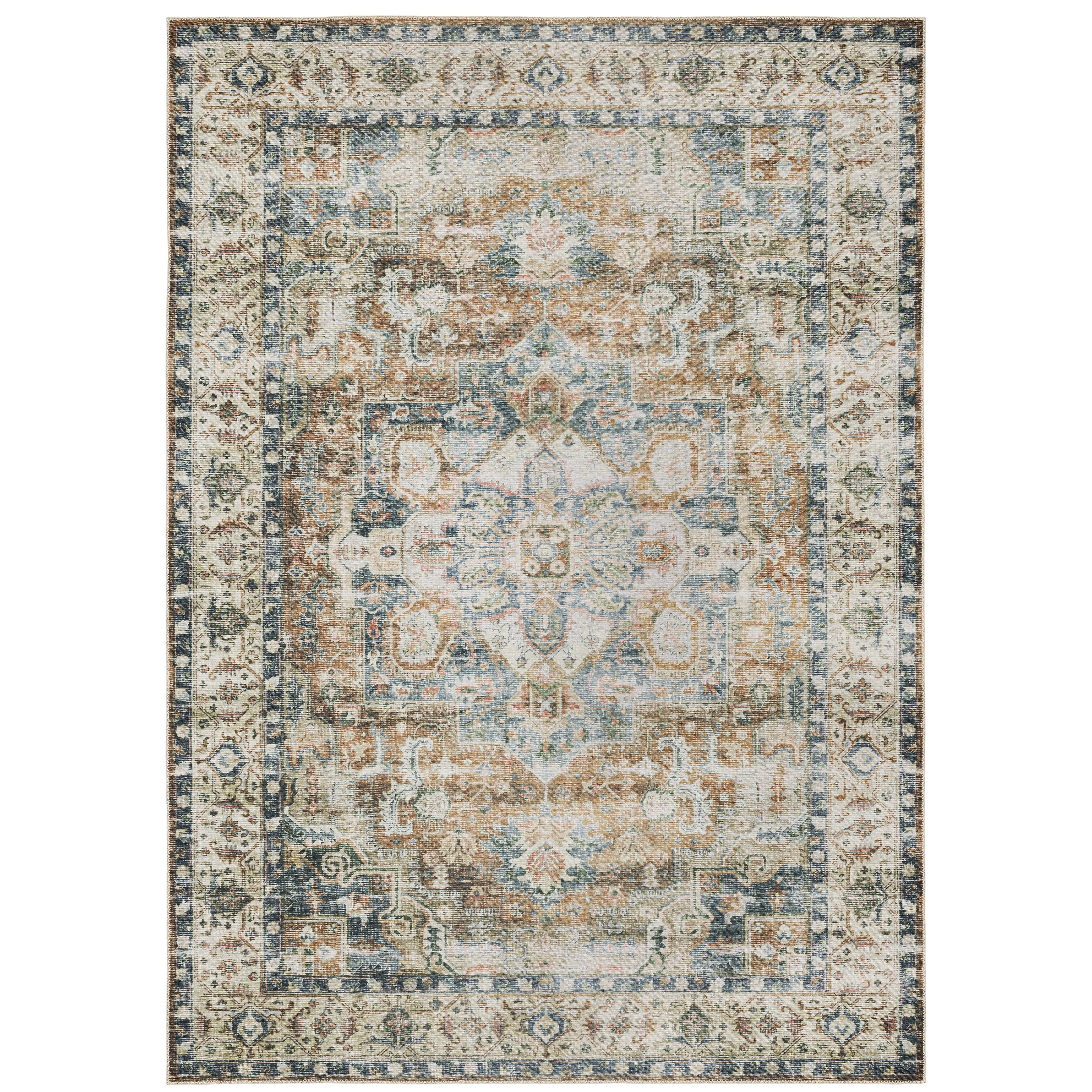 Oriental Weavers Charleston CHA02 Blue/Gold Area Rug