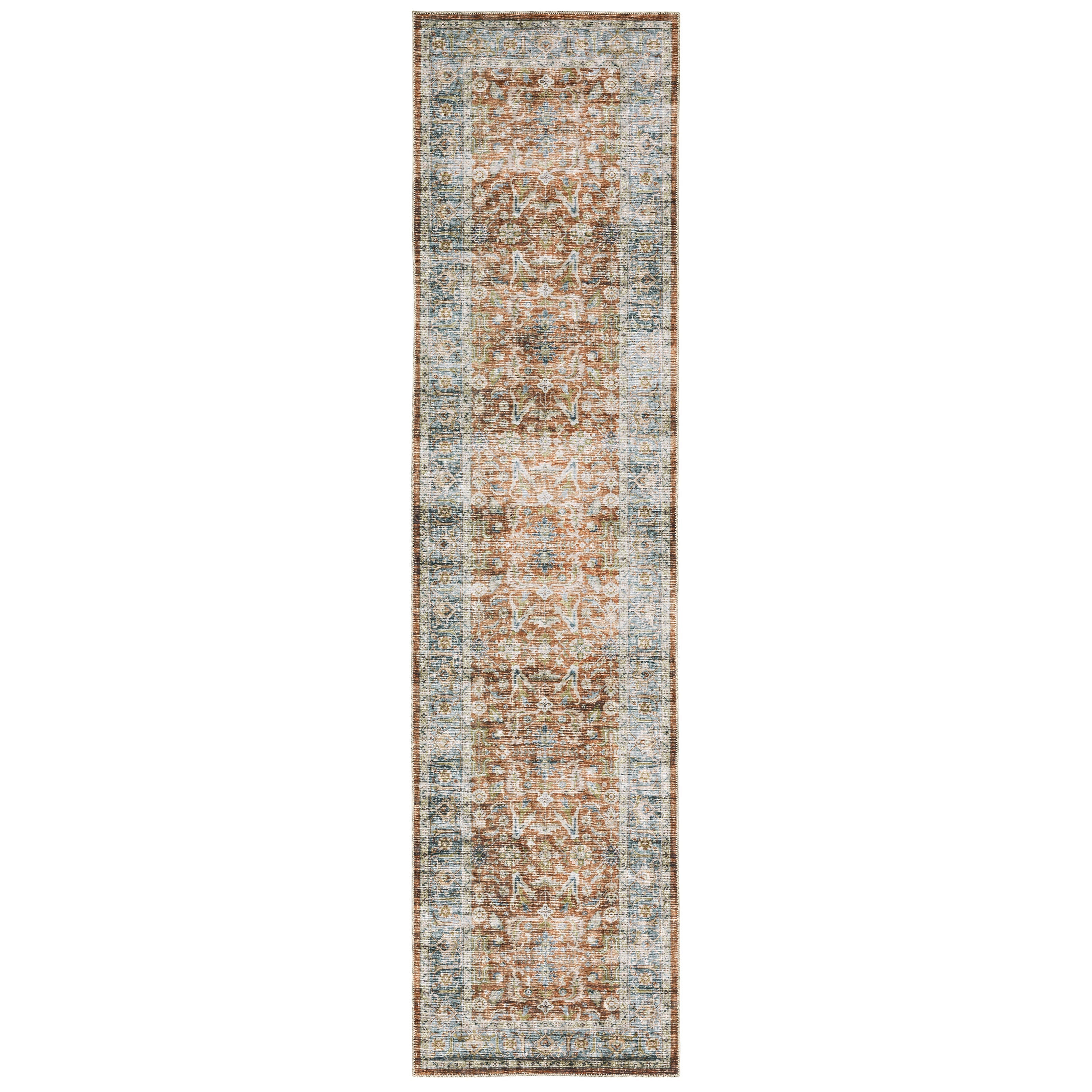 Oriental Weavers Charleston CHA04 Rust/Blue Area Rug