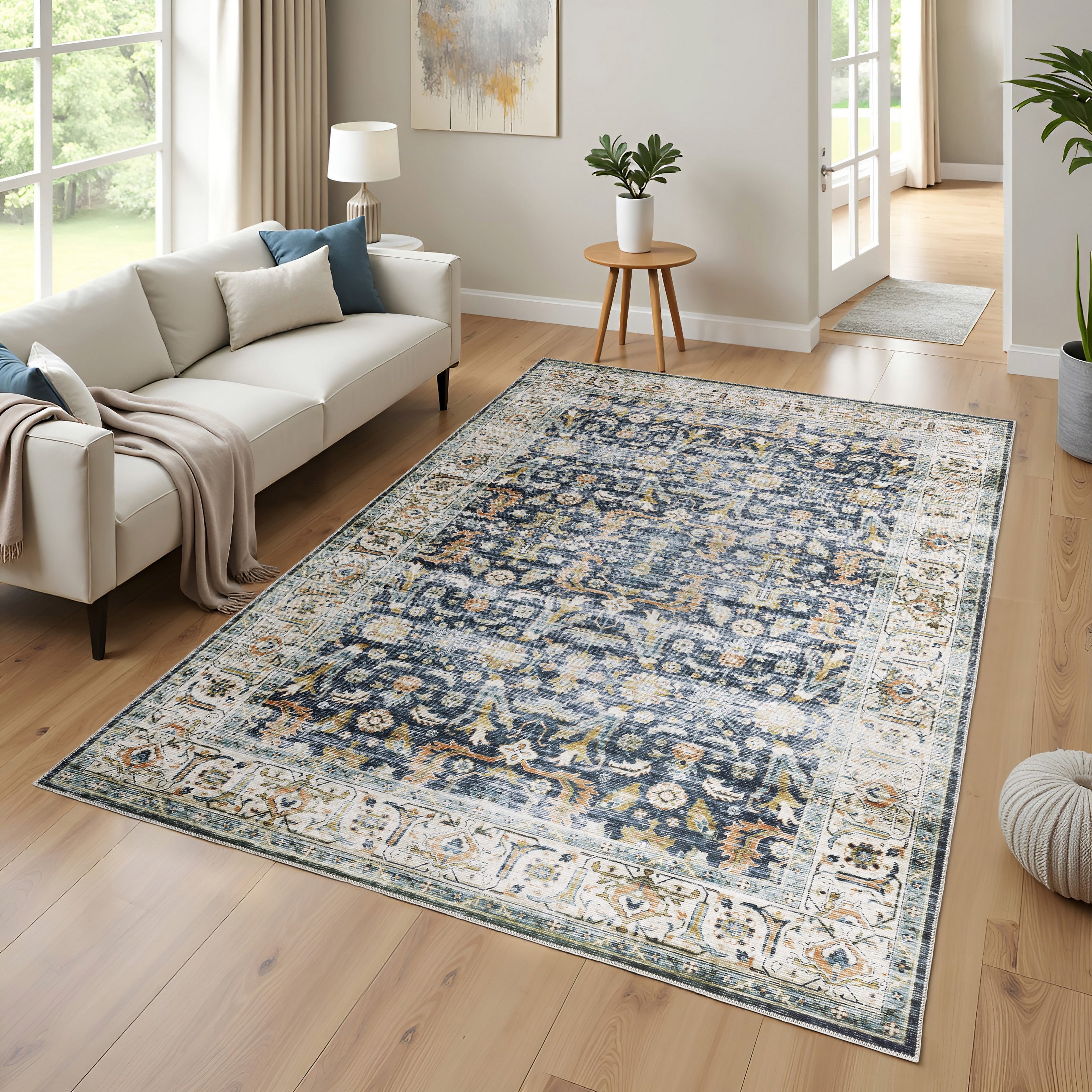 Oriental Weavers Charleston CHA05 Blue/Gold Area Rug