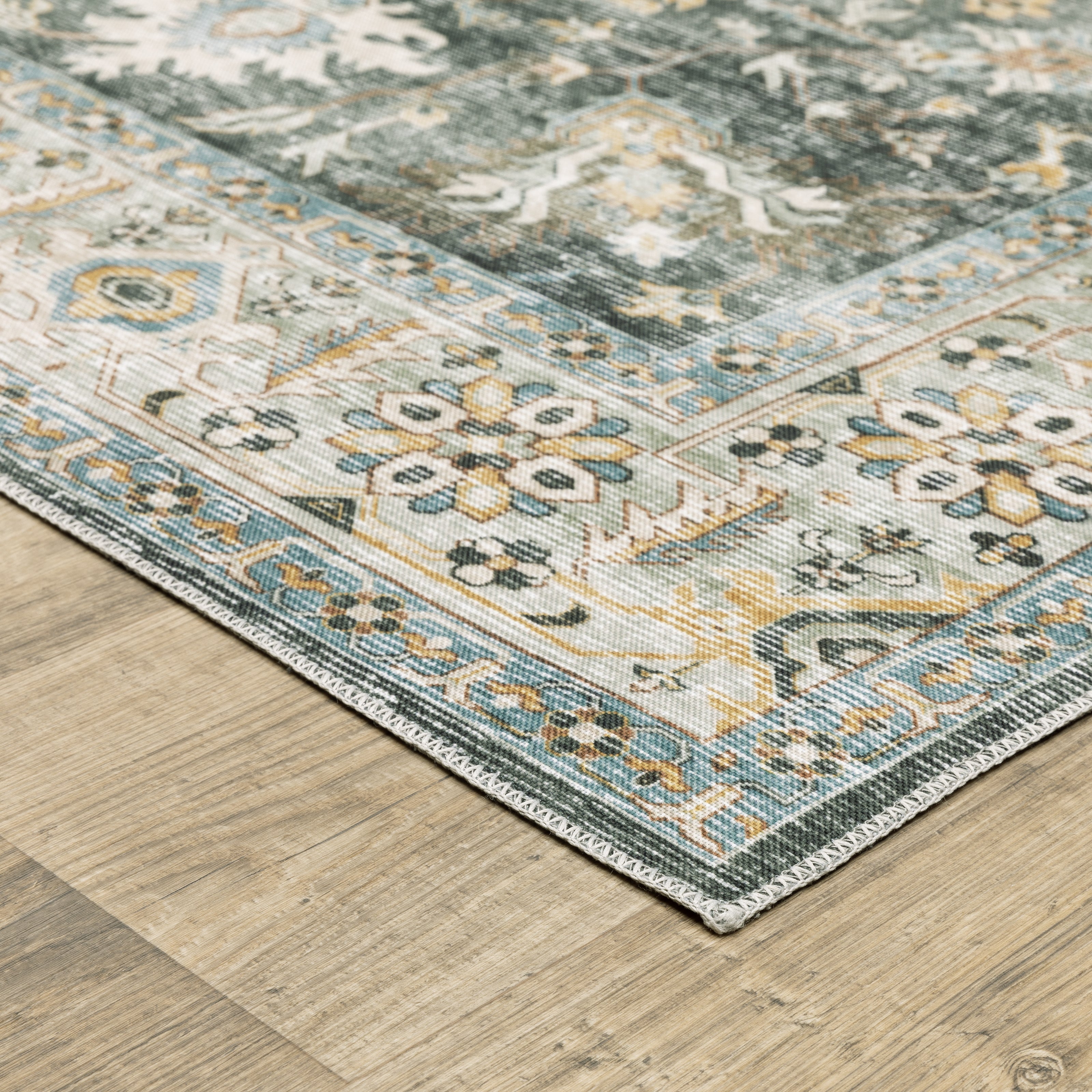 Oriental Weavers Charleston CHA09 Charcoal/Gold Area Rug