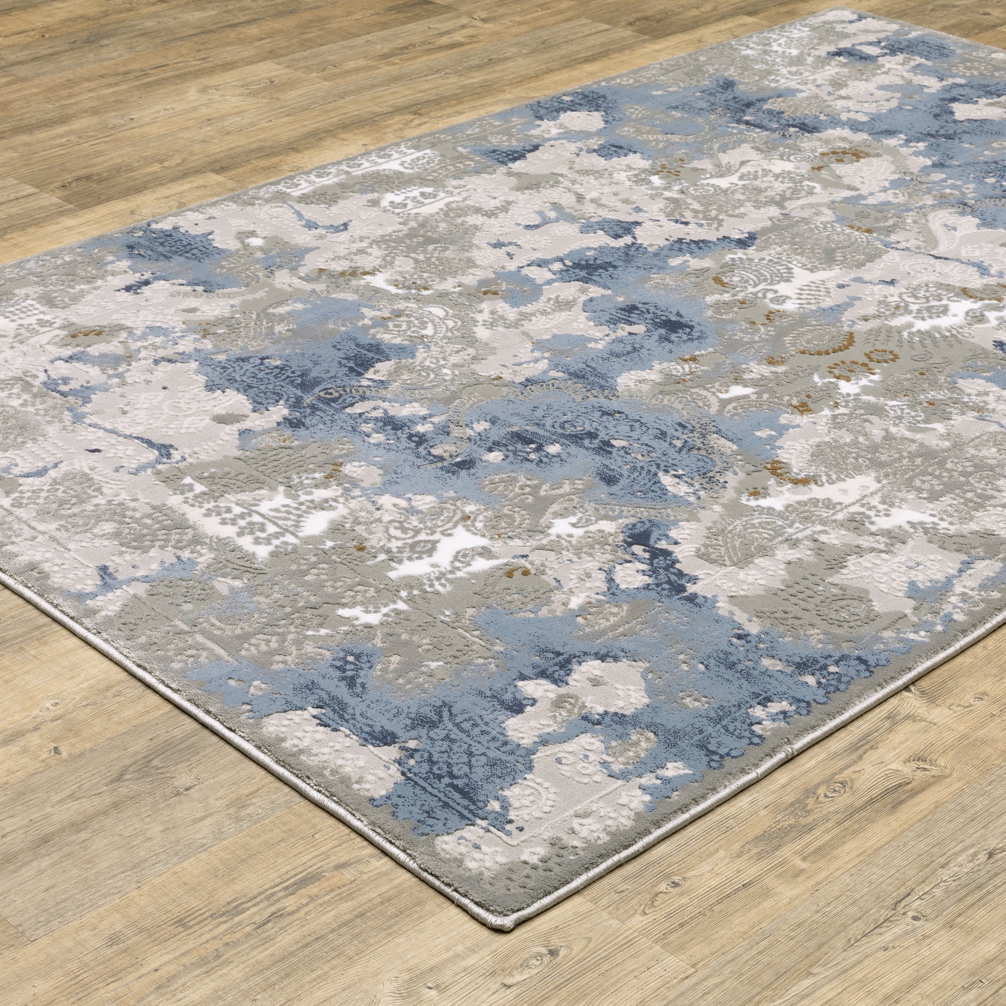 Oriental Weavers Easton 3313Q Beige/Blue Area Rug