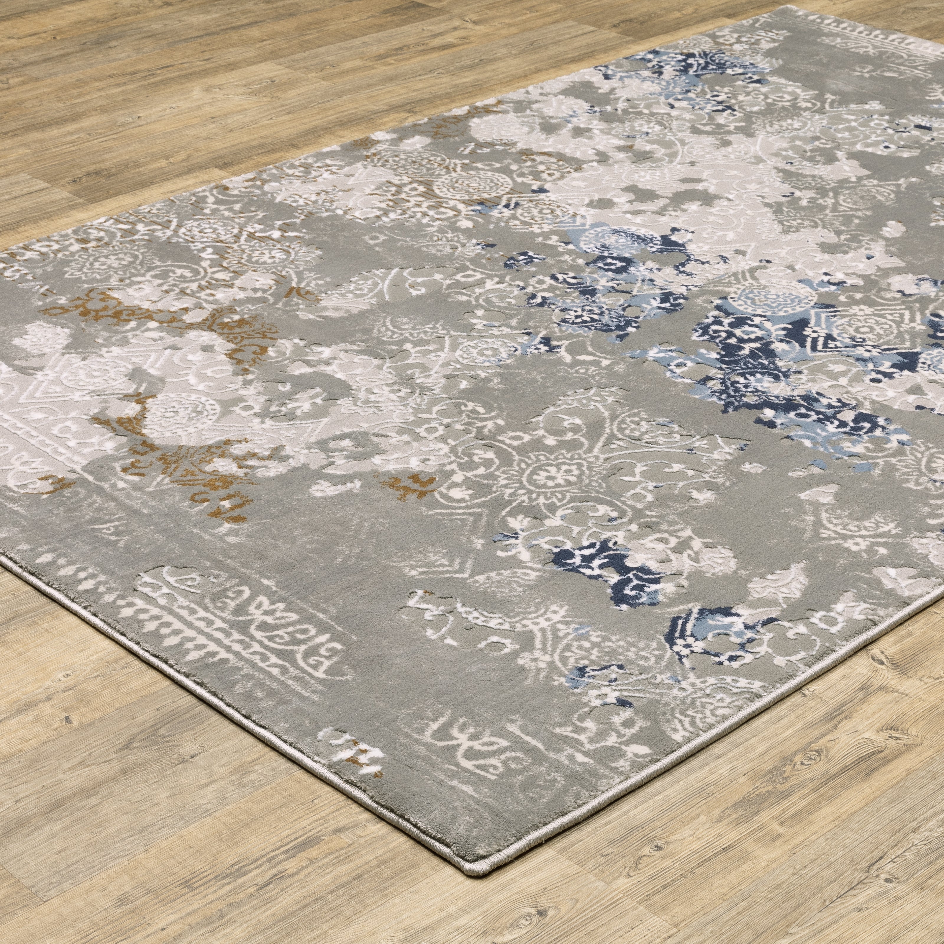 Oriental Weavers Easton 7111F Grey/Blue Area Rug