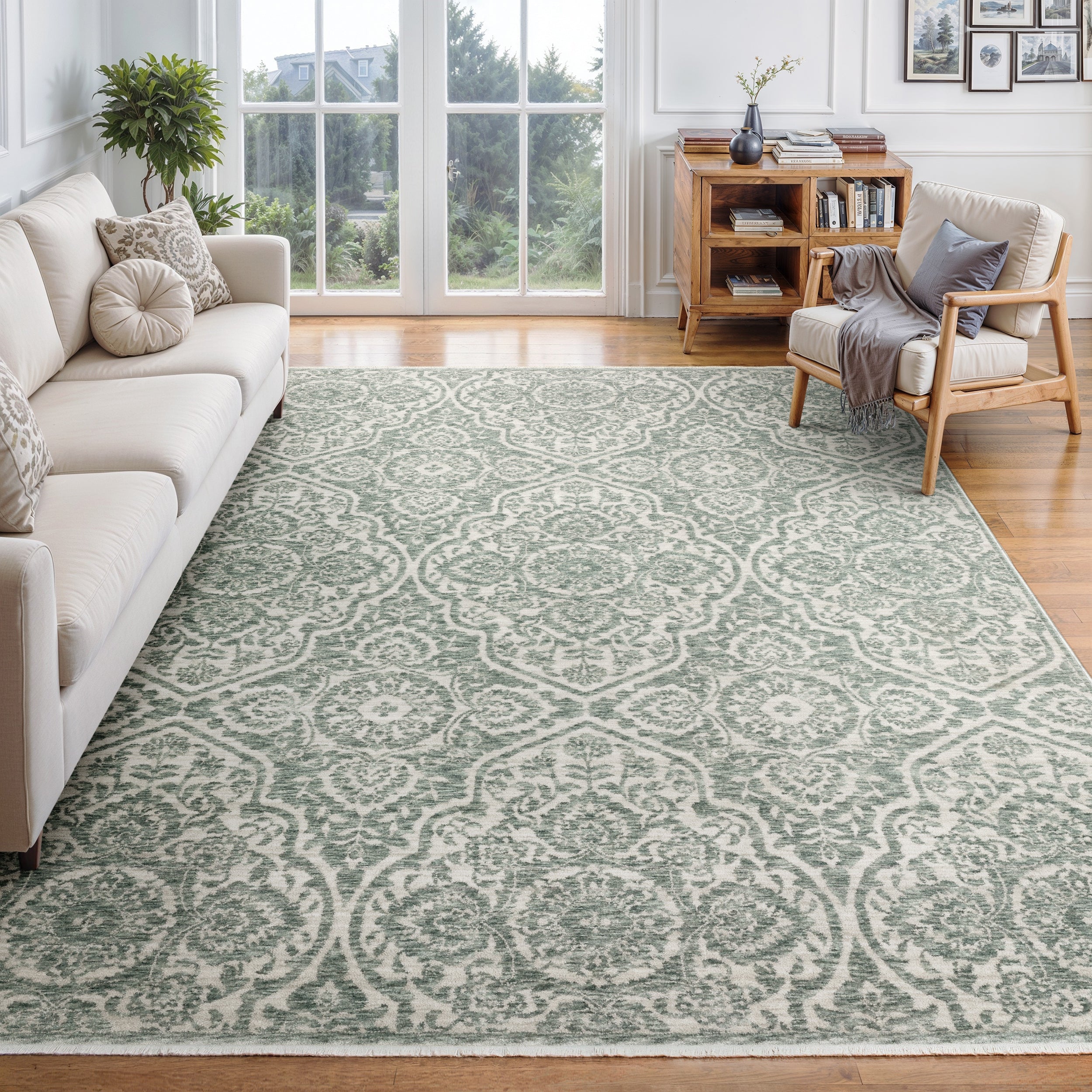 Oriental Weavers Echo ECH02 Green/Ivory Area Rug