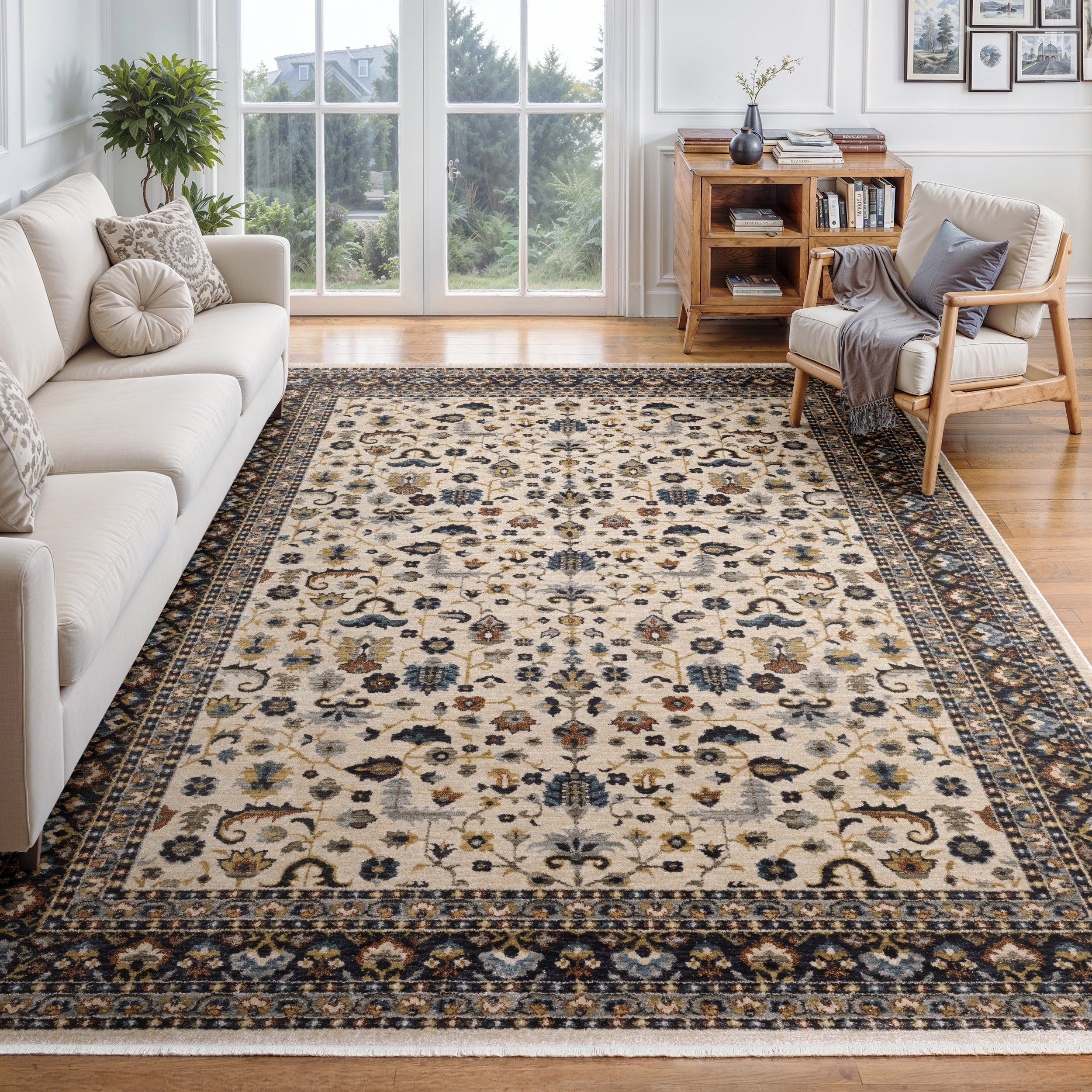 Oriental Weavers Eliana ELI02 Beige/Multi Area Rug