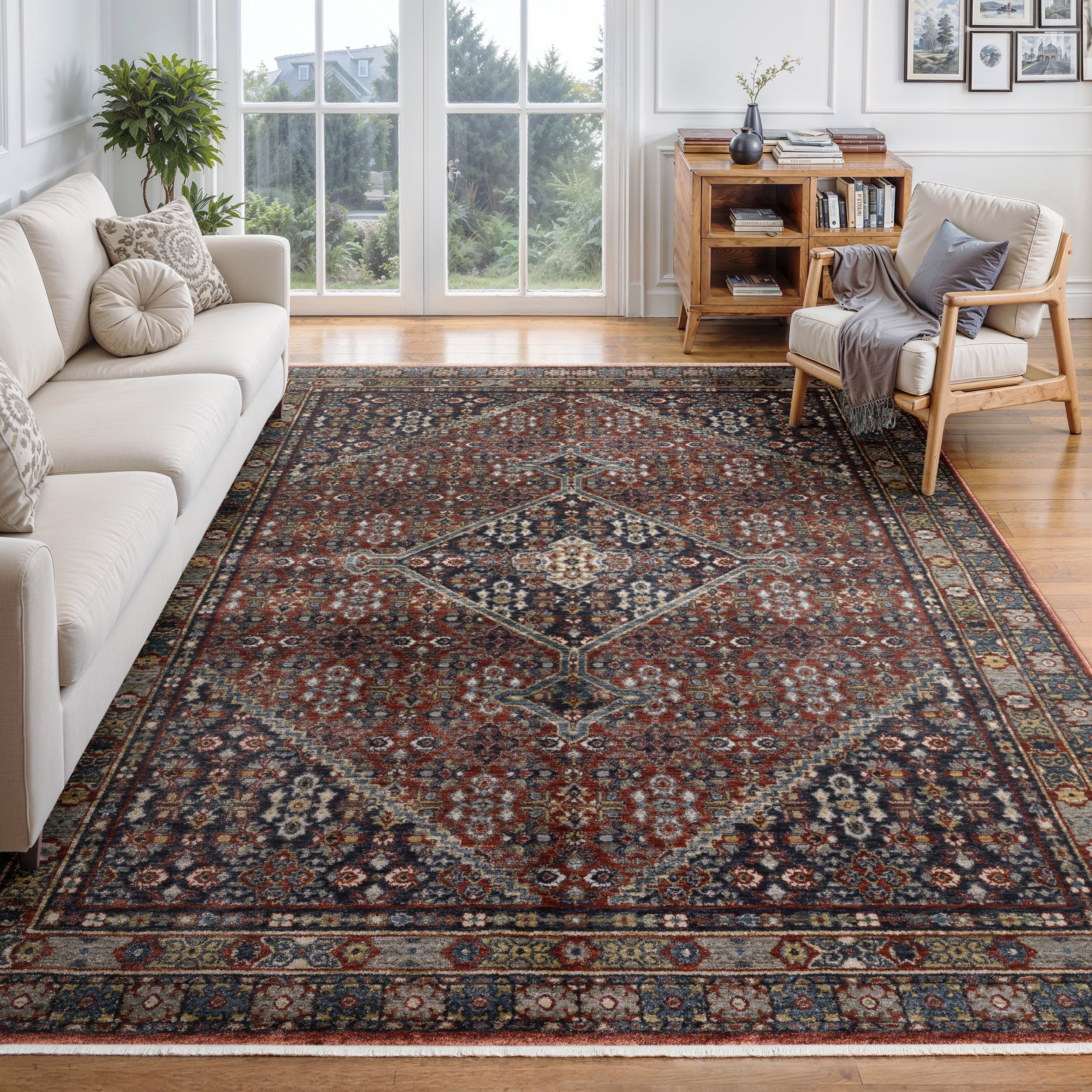 Oriental Weavers Eliana ELI06 Red/Multi Area Rug