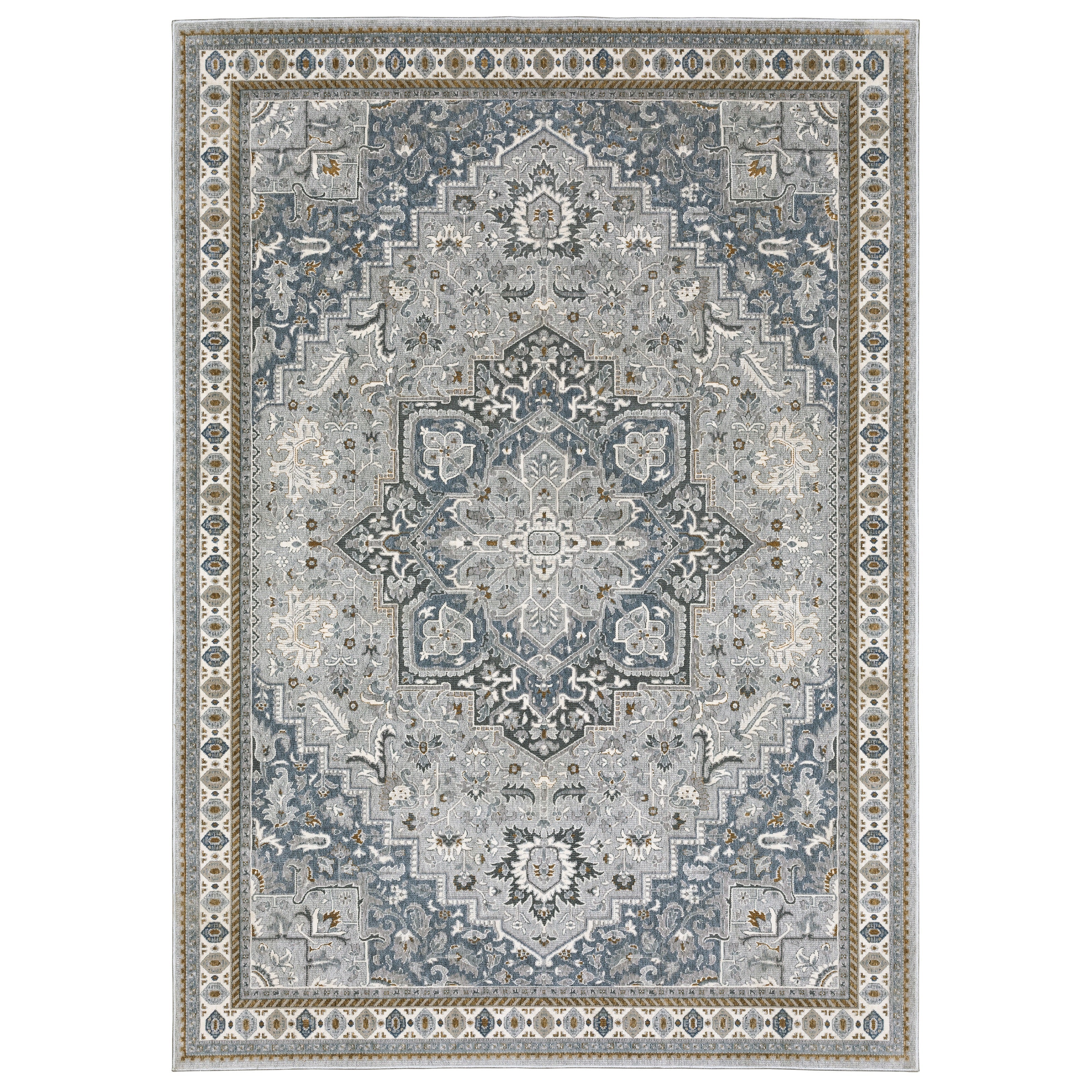 Oriental Weavers Ellington ELL02 Blue/Grey Area Rug