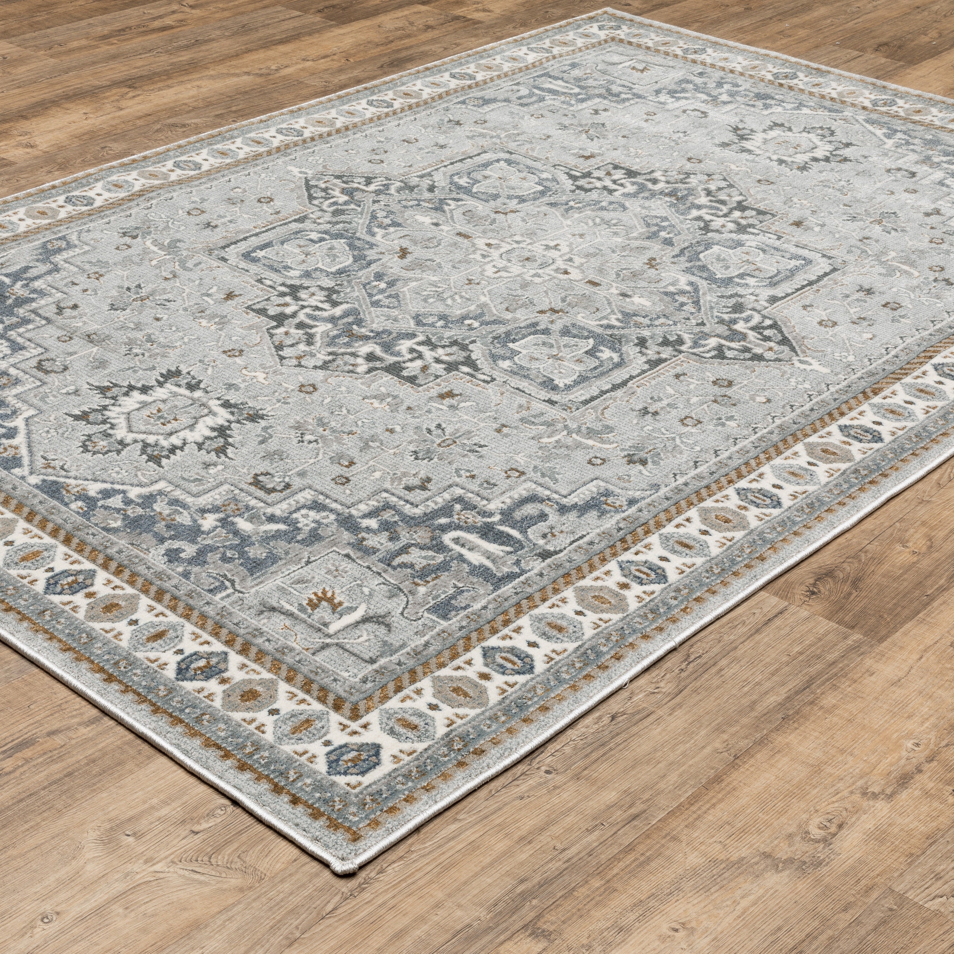 Oriental Weavers Ellington ELL02 Blue/Grey Area Rug