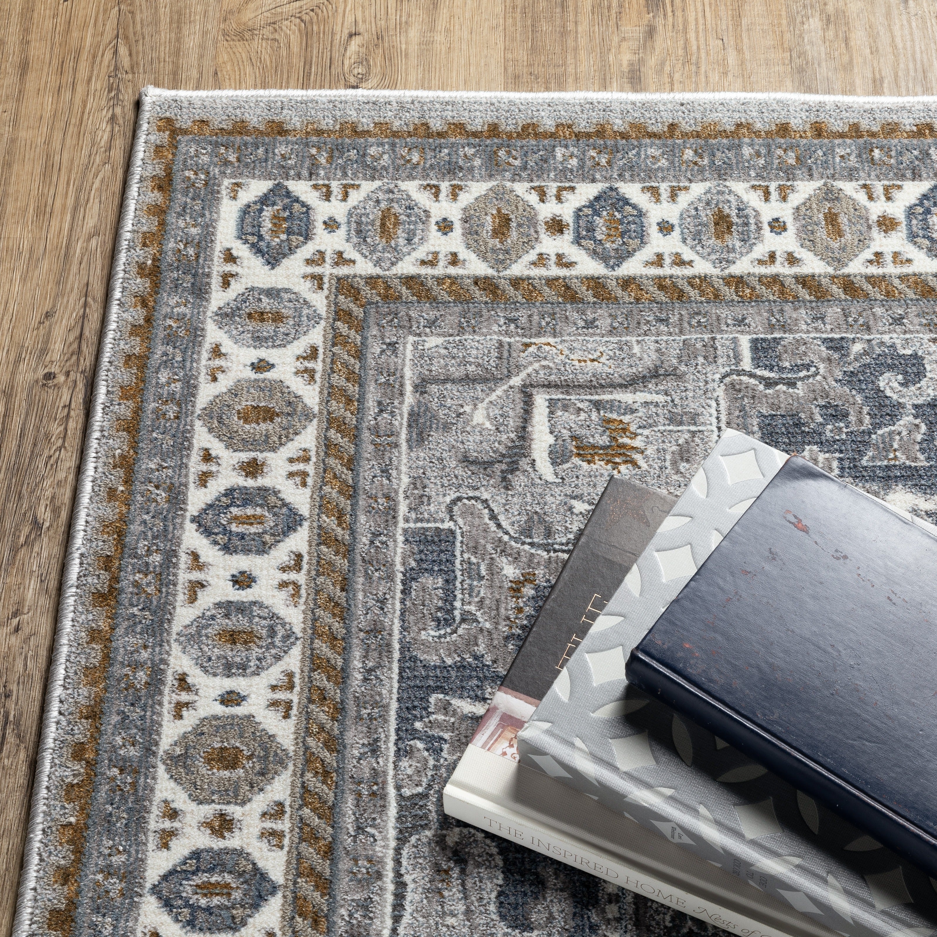 Oriental Weavers Ellington ELL02 Blue/Grey Area Rug