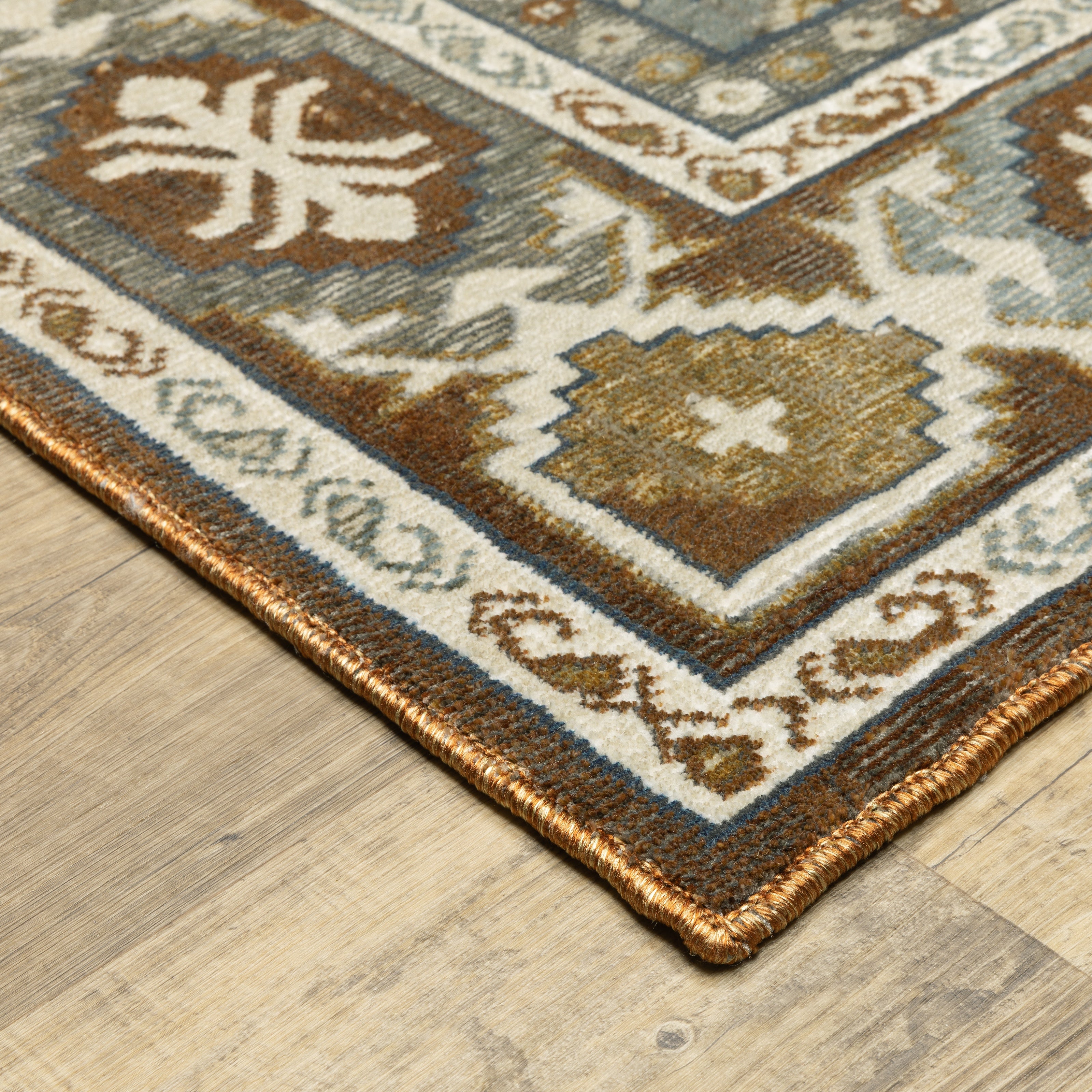 Oriental Weavers Ellington ELL03 Rust/Blue Area Rug