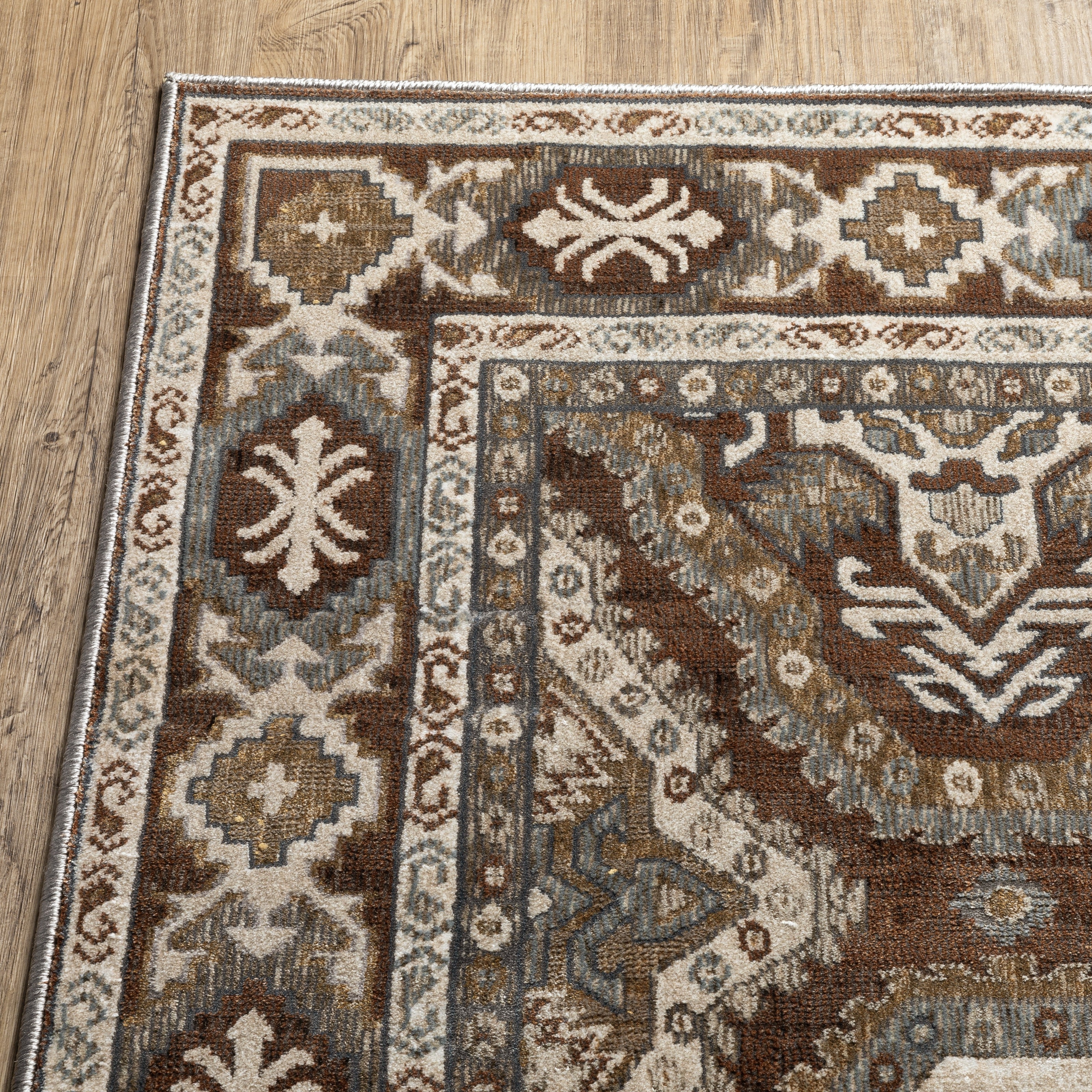 Oriental Weavers Ellington ELL03 Rust/Blue Area Rug