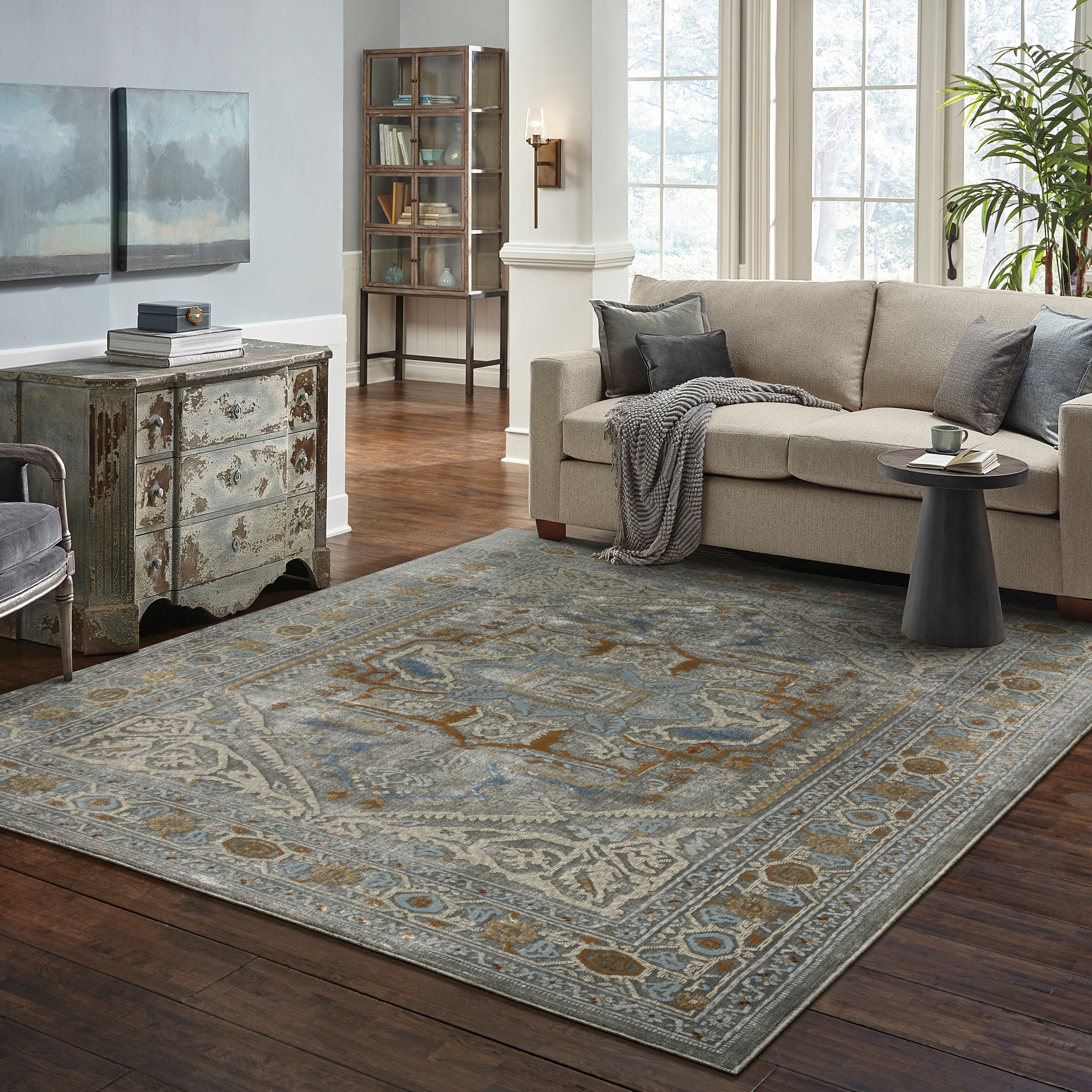 Oriental Weavers Ellington ELL05 Grey/Multi Area Rug