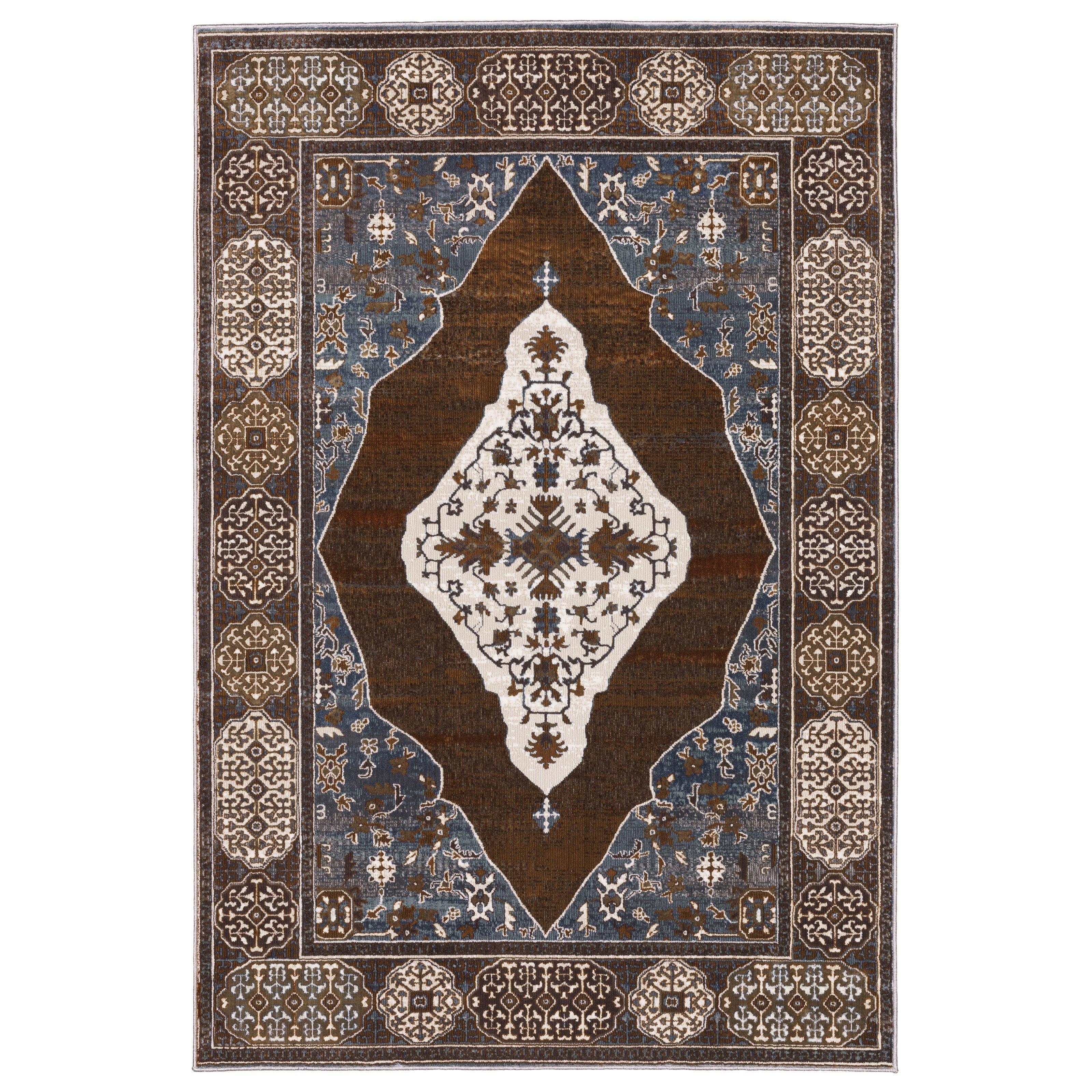 Oriental Weavers Ellington ELL06 Rust/Blue Area Rug