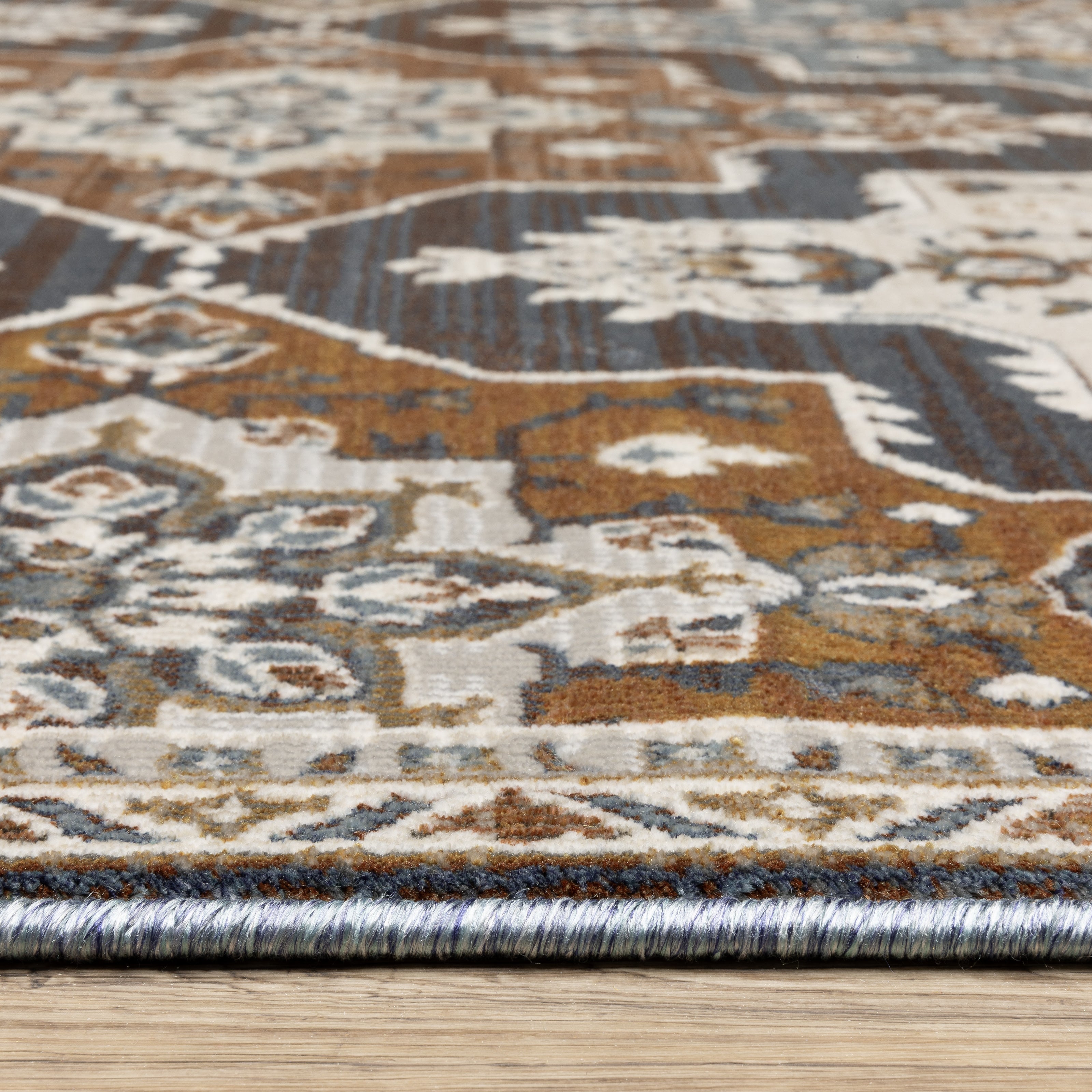 Oriental Weavers Ellington ELL07 Blue/Rust Area Rug