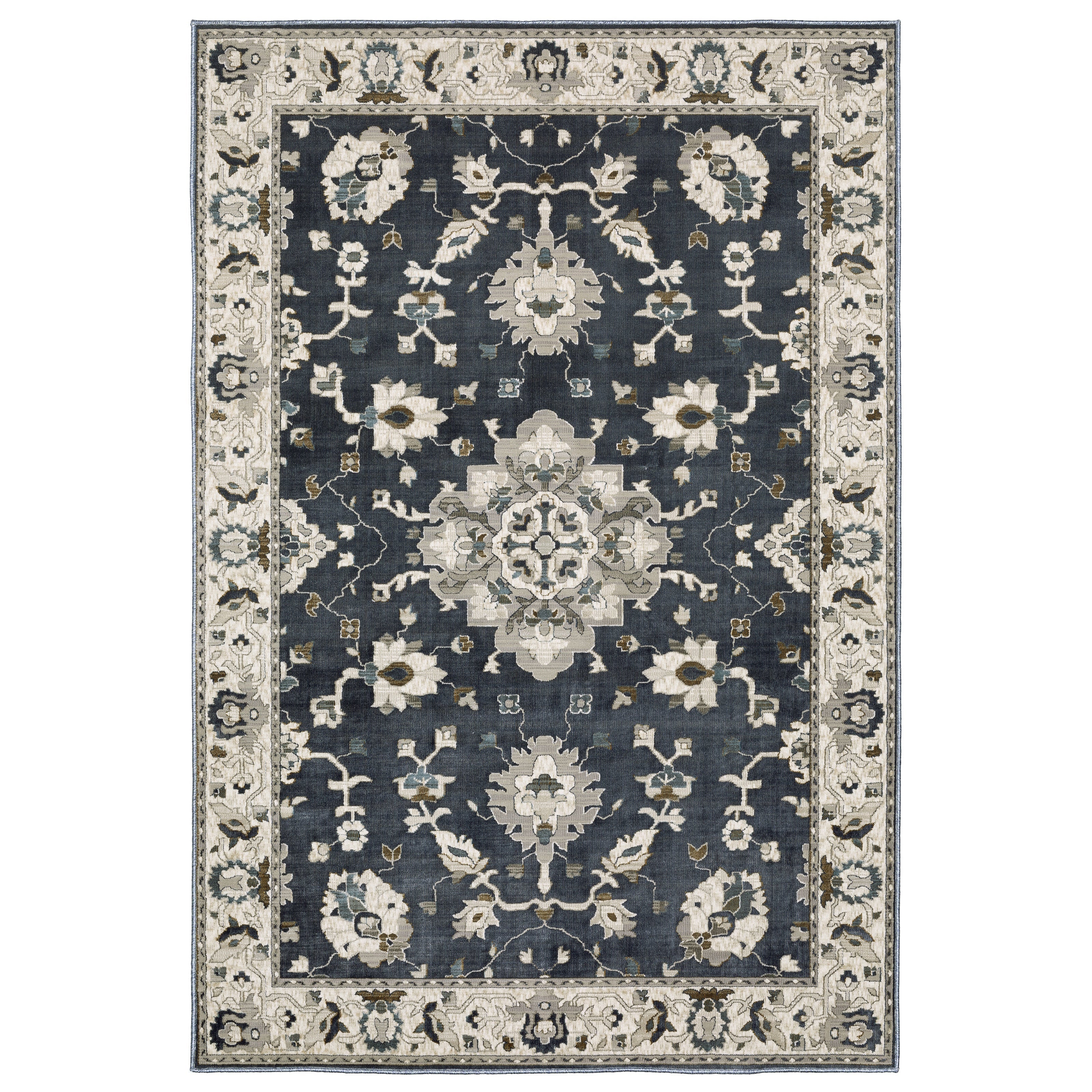 Oriental Weavers Ellington ELL08 Blue/Beige Area Rug