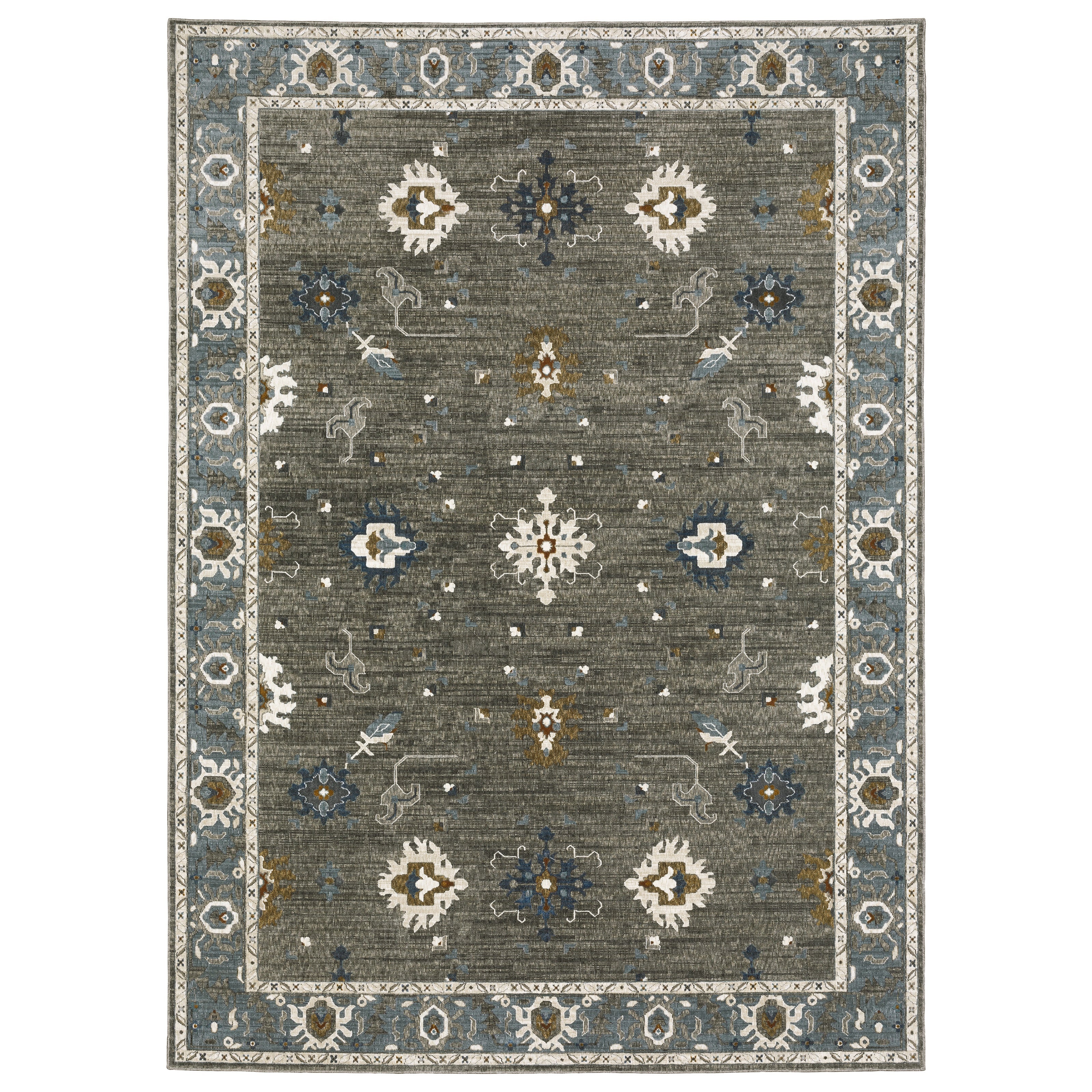 Oriental Weavers Ellington ELL09 Grey/Blue Area Rug
