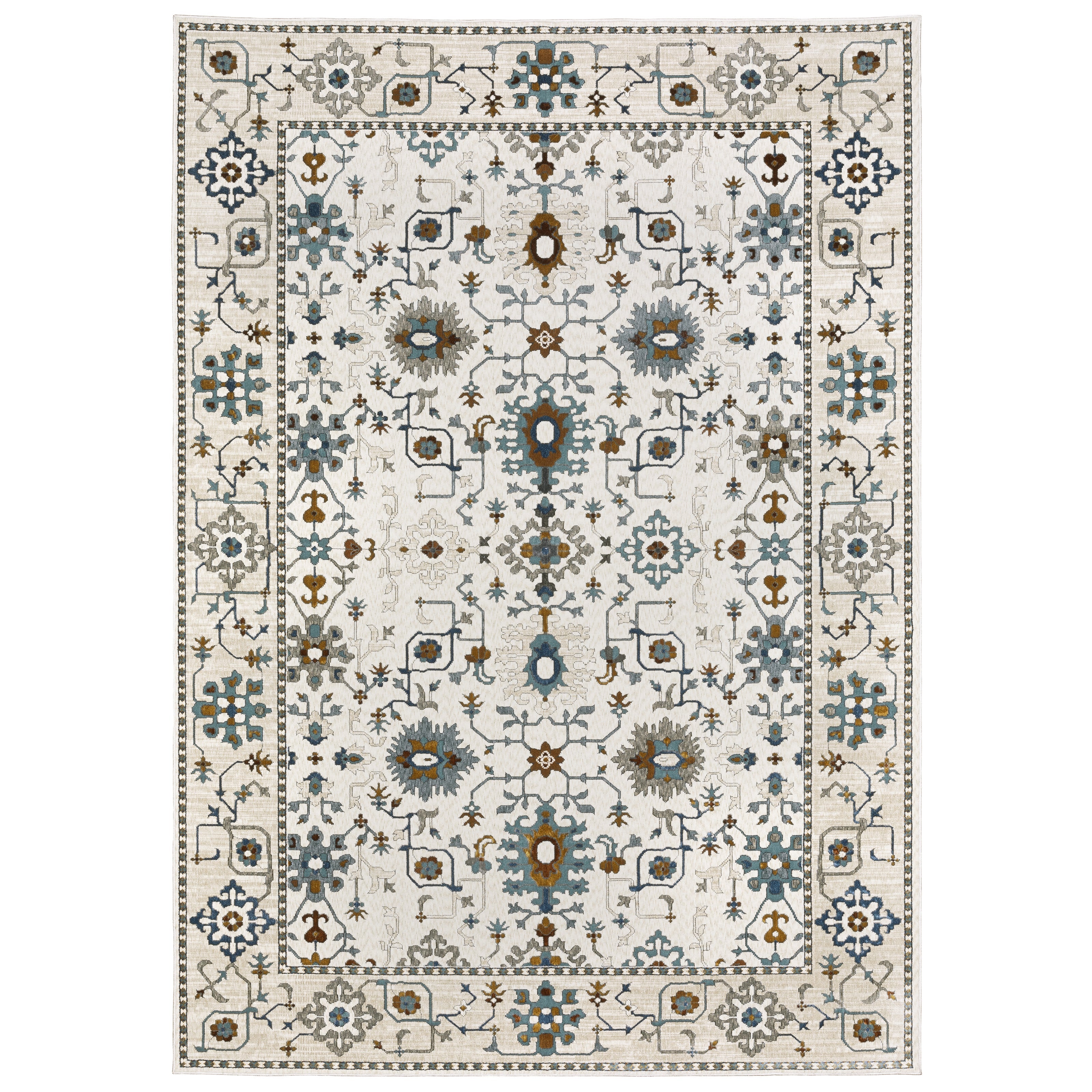 Oriental Weavers Ellington ELL10 Ivory/Blue Area Rug