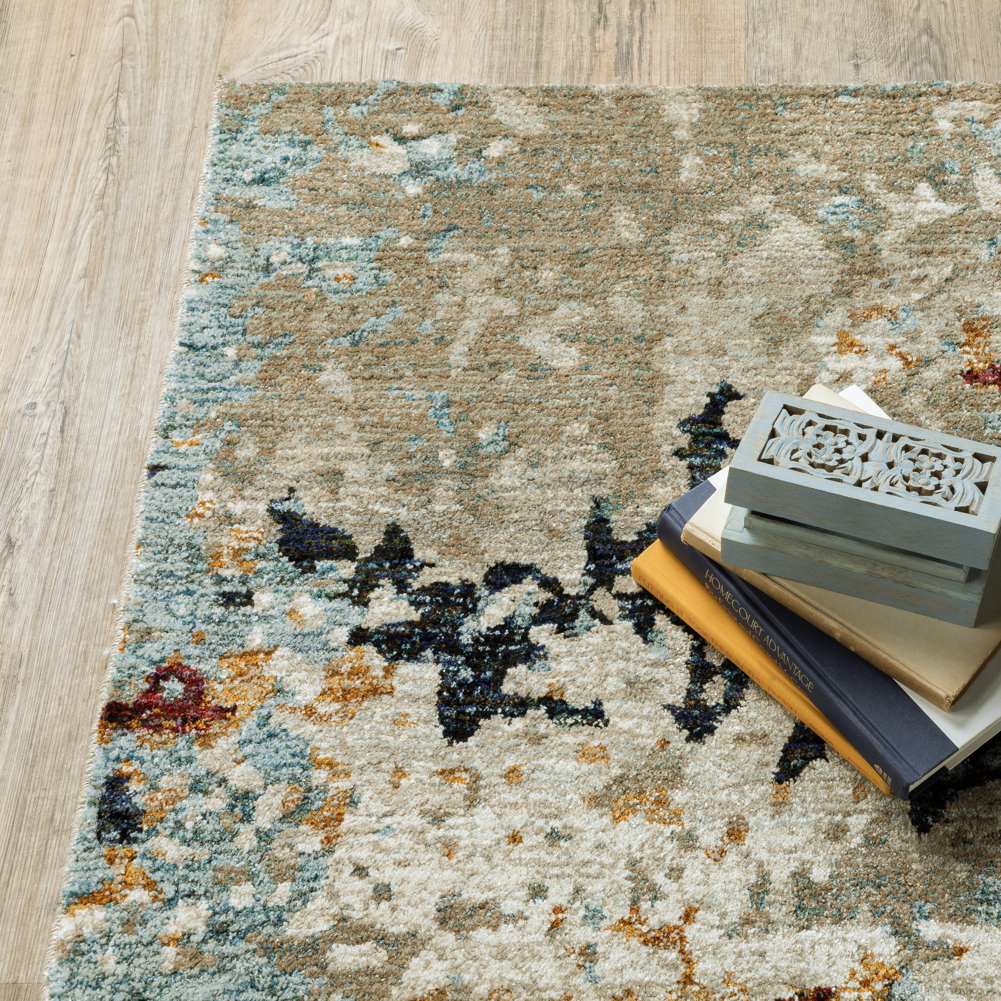 Oriental Weavers Evolution 8043K Beige/Blue Area Rug
