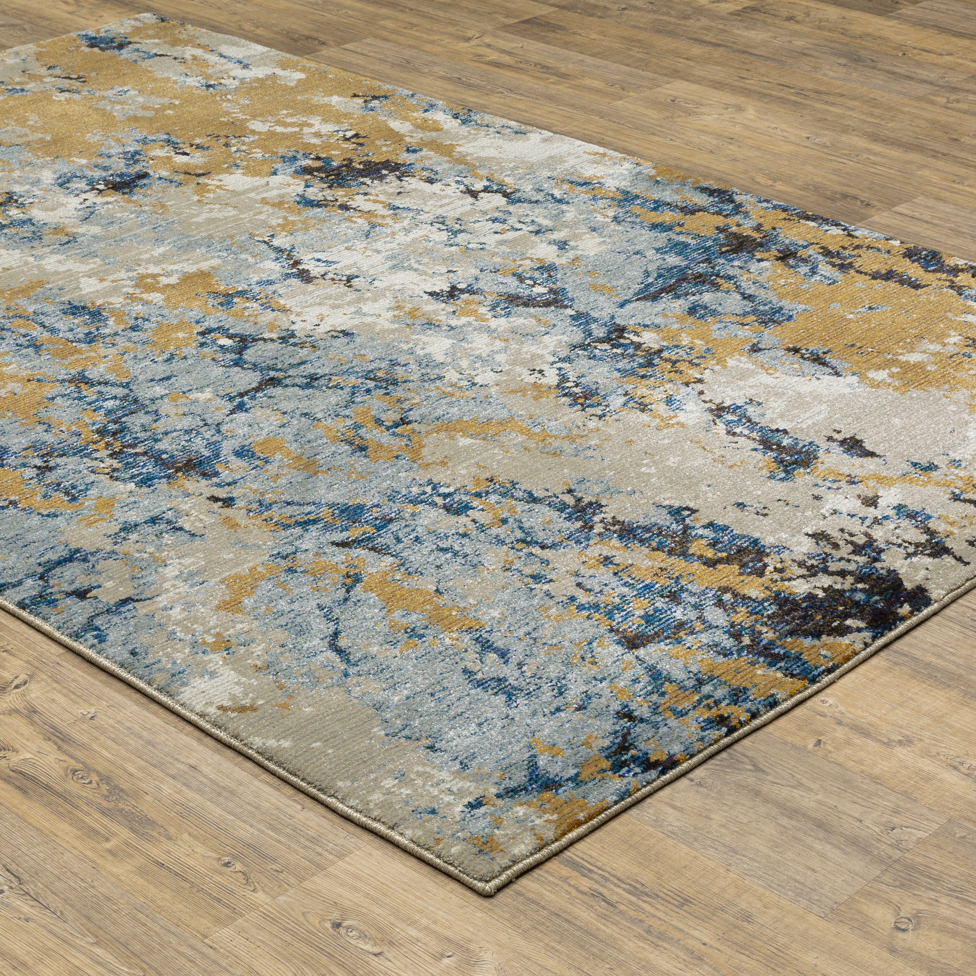 Oriental Weavers Evolution 980A Blue/Gold Area Rug