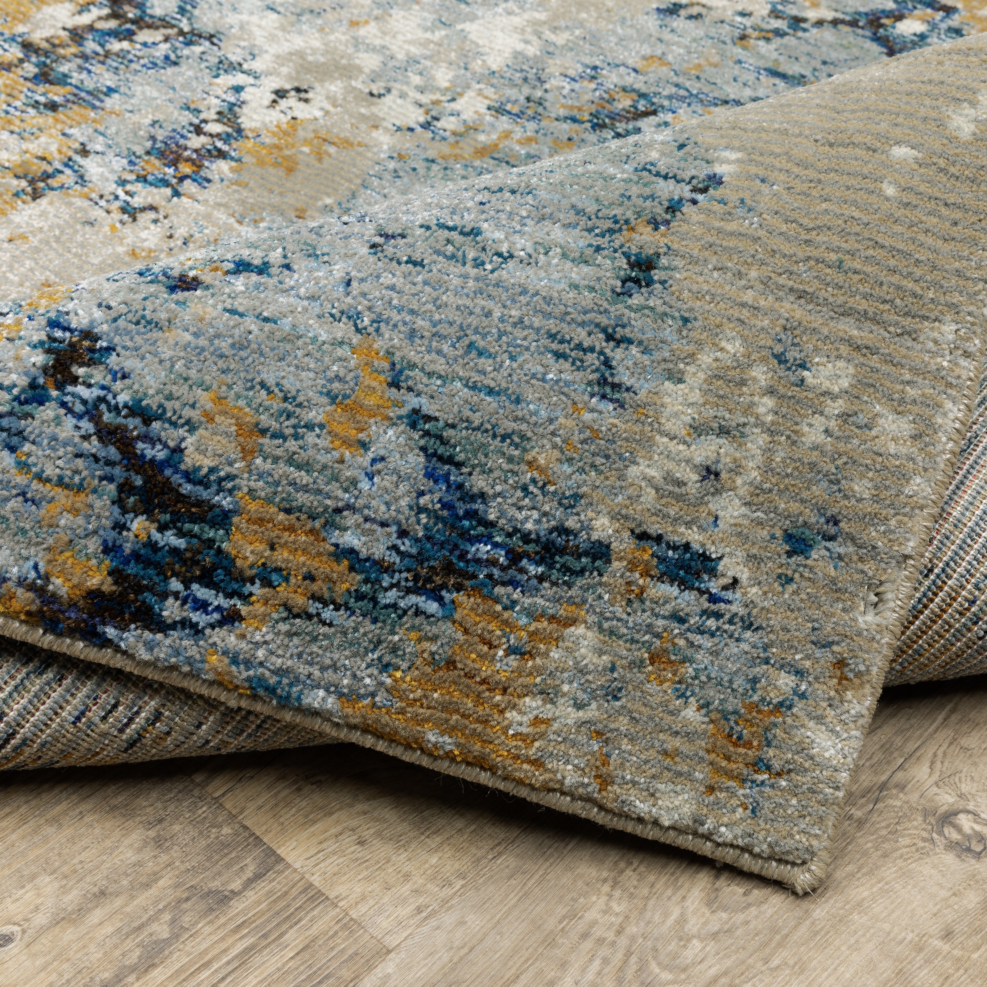 Oriental Weavers Evolution 980A Blue/Gold Area Rug