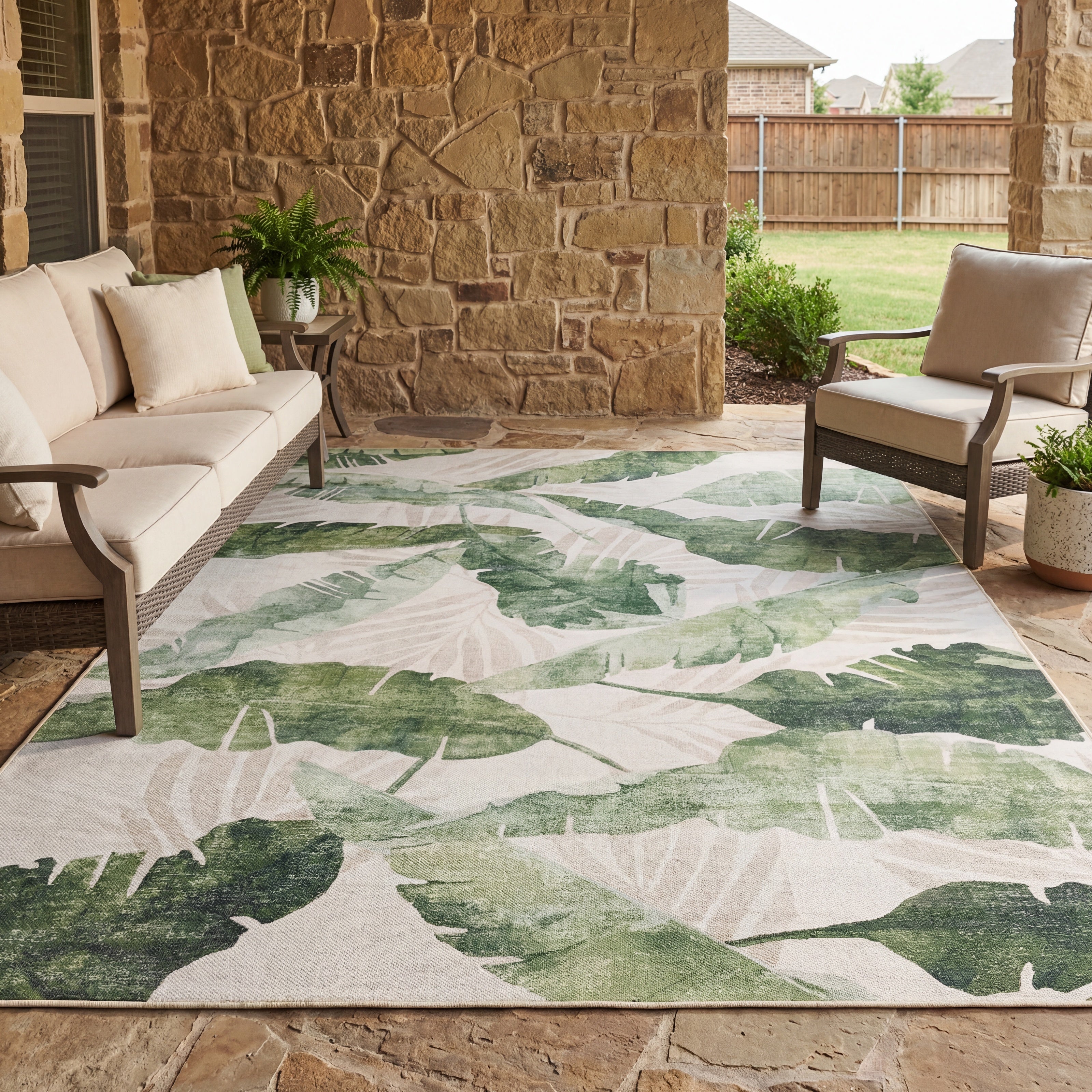 Oriental Weavers Fiji FIJ02 Beige/Green Area Rug
