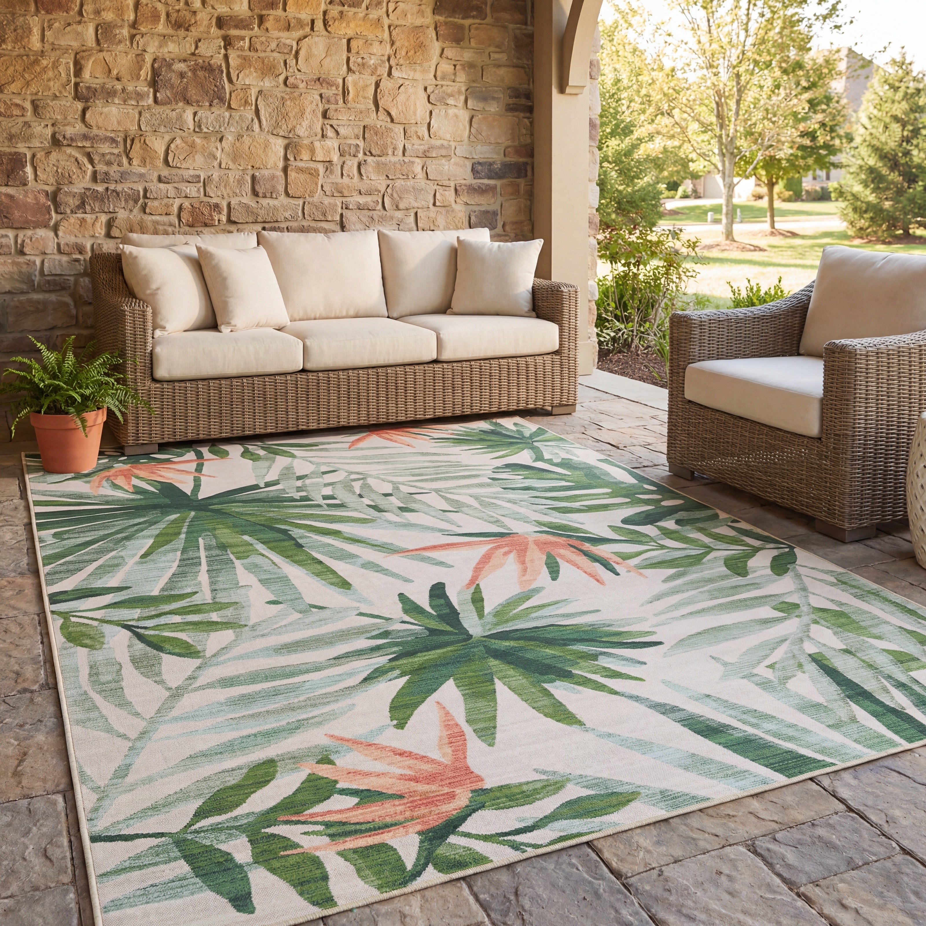 Oriental Weavers Fiji FIJ04 Beige/Green Area Rug