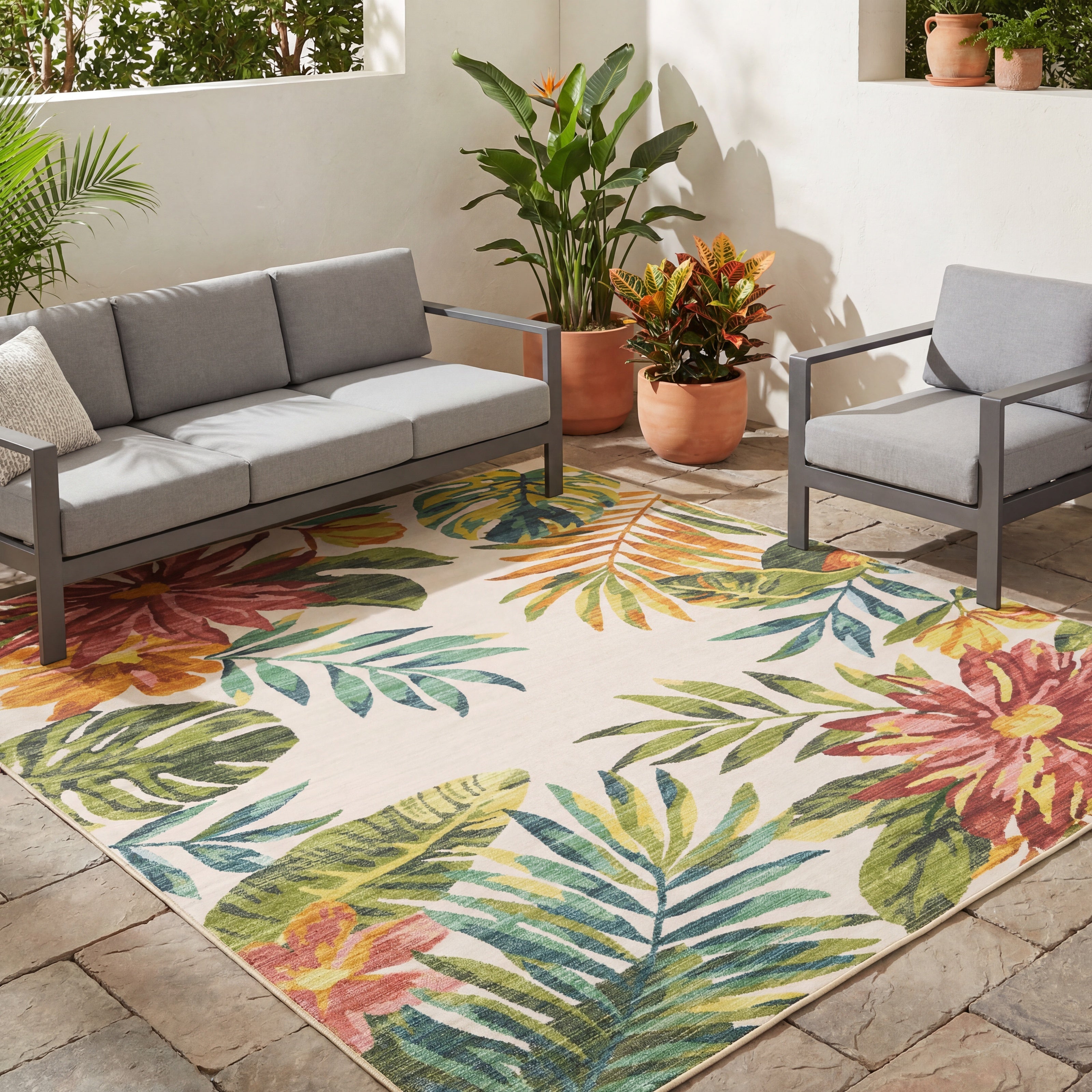 Oriental Weavers Fiji FIJ07 Beige/Multi Area Rug