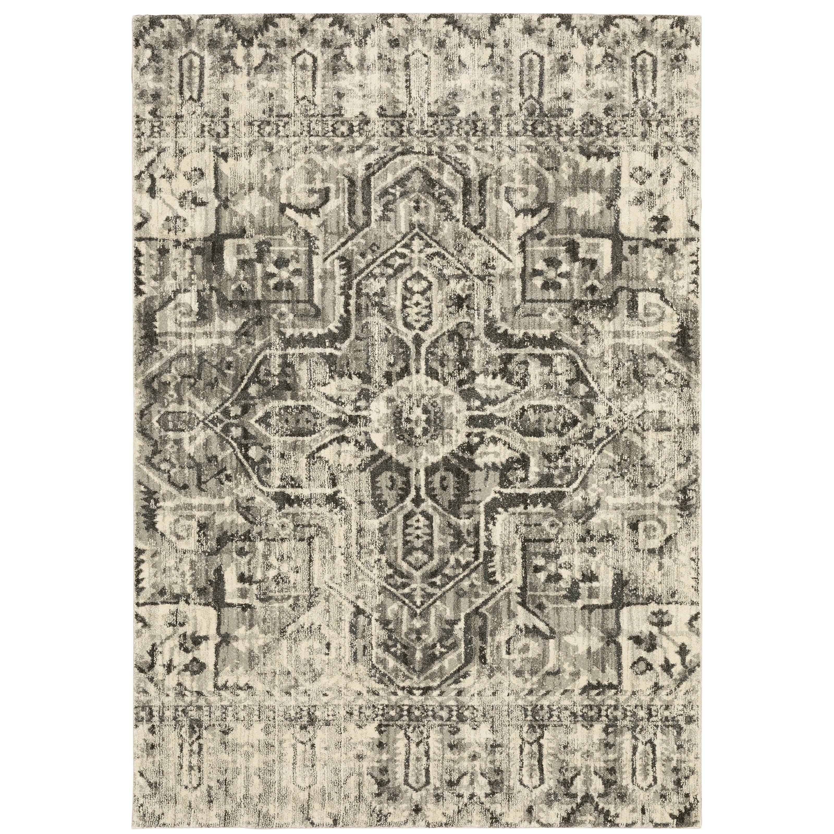 Oriental Weavers Florence 4333W Charcoal/Ivory Area Rug