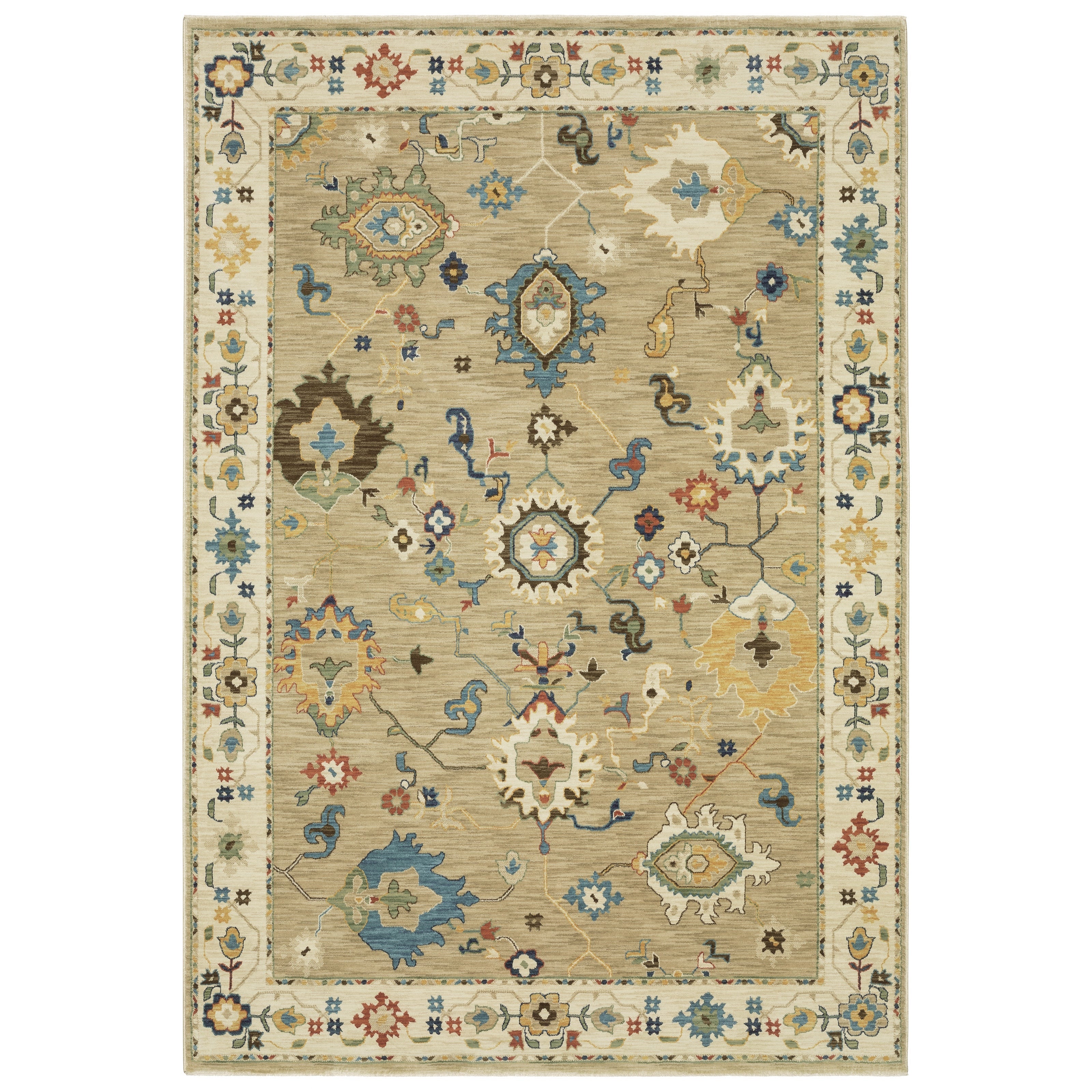 Oriental Weavers Francesca FR04E Beige/Multi Area Rug