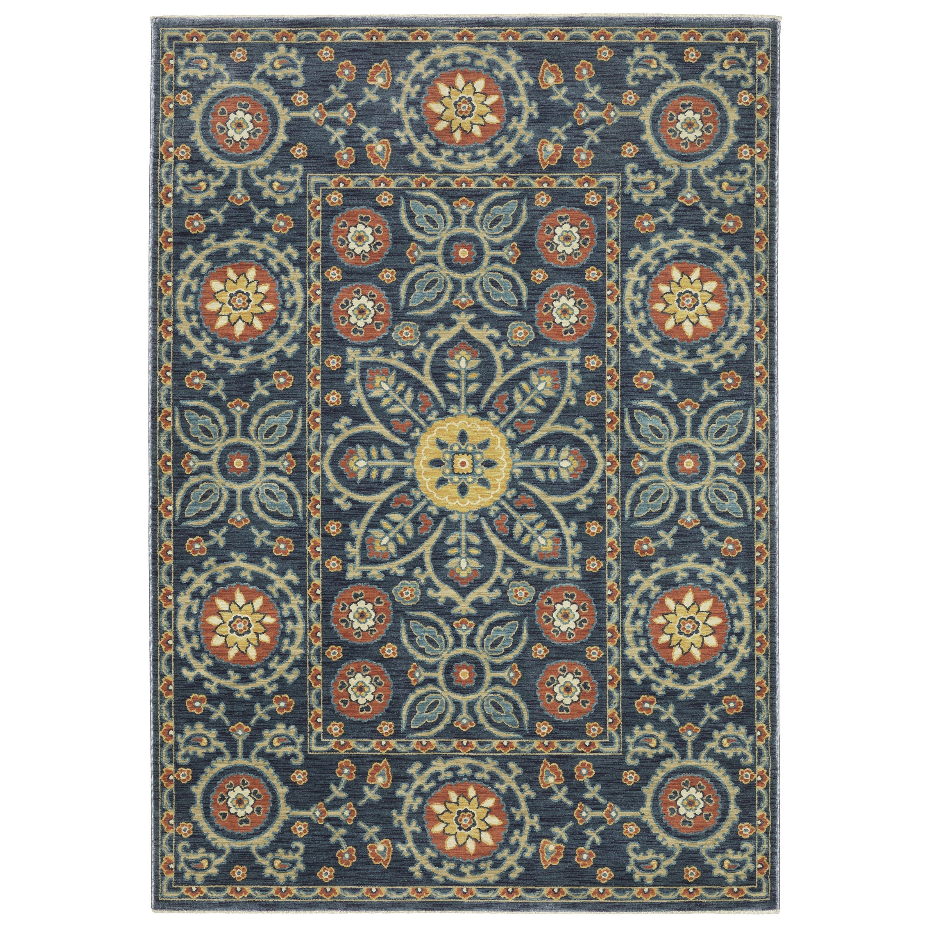 Oriental Weavers Francesca FR11B Blue/Rust Area Rug