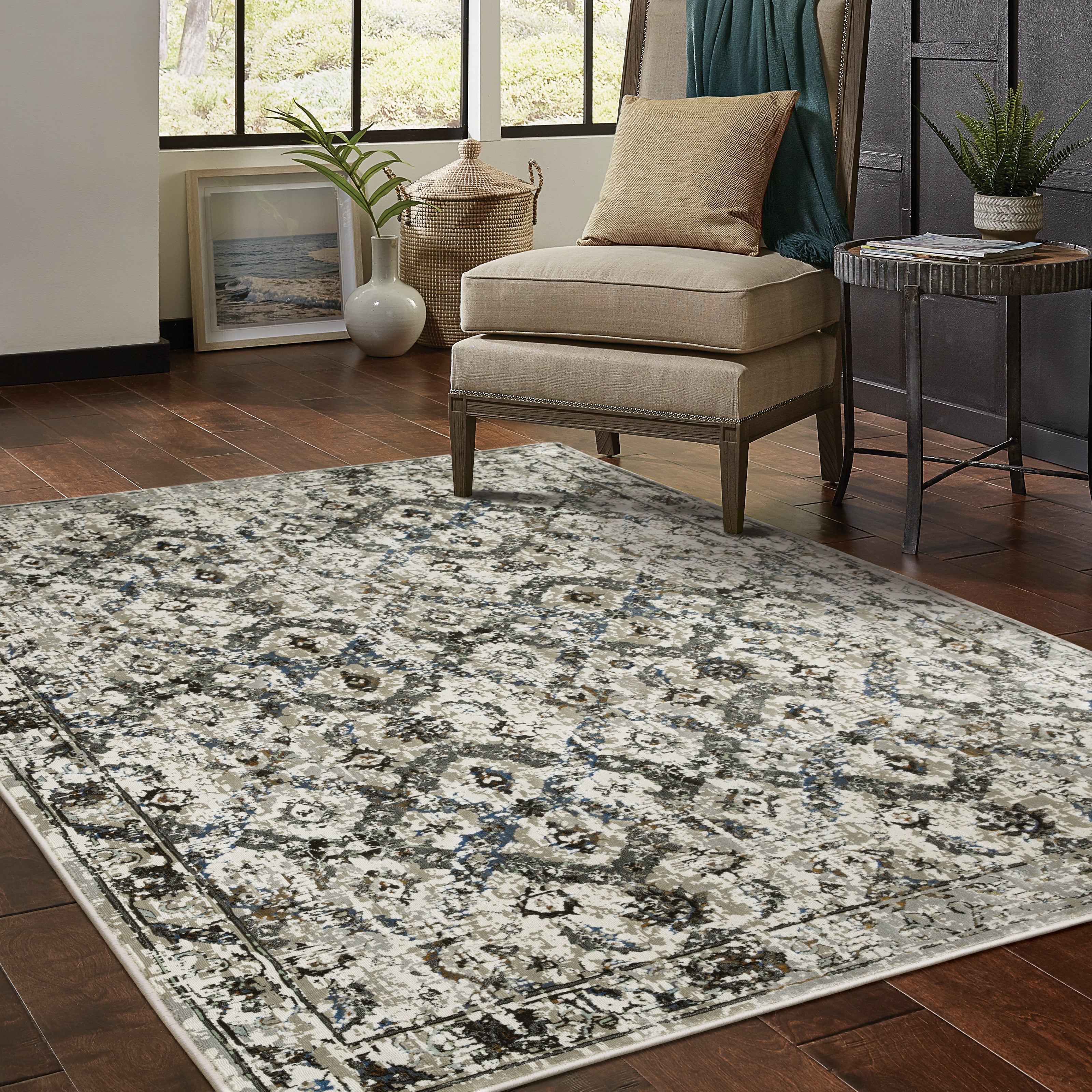 Oriental Weavers Gemini 1003E Charcoal/Grey Area Rug