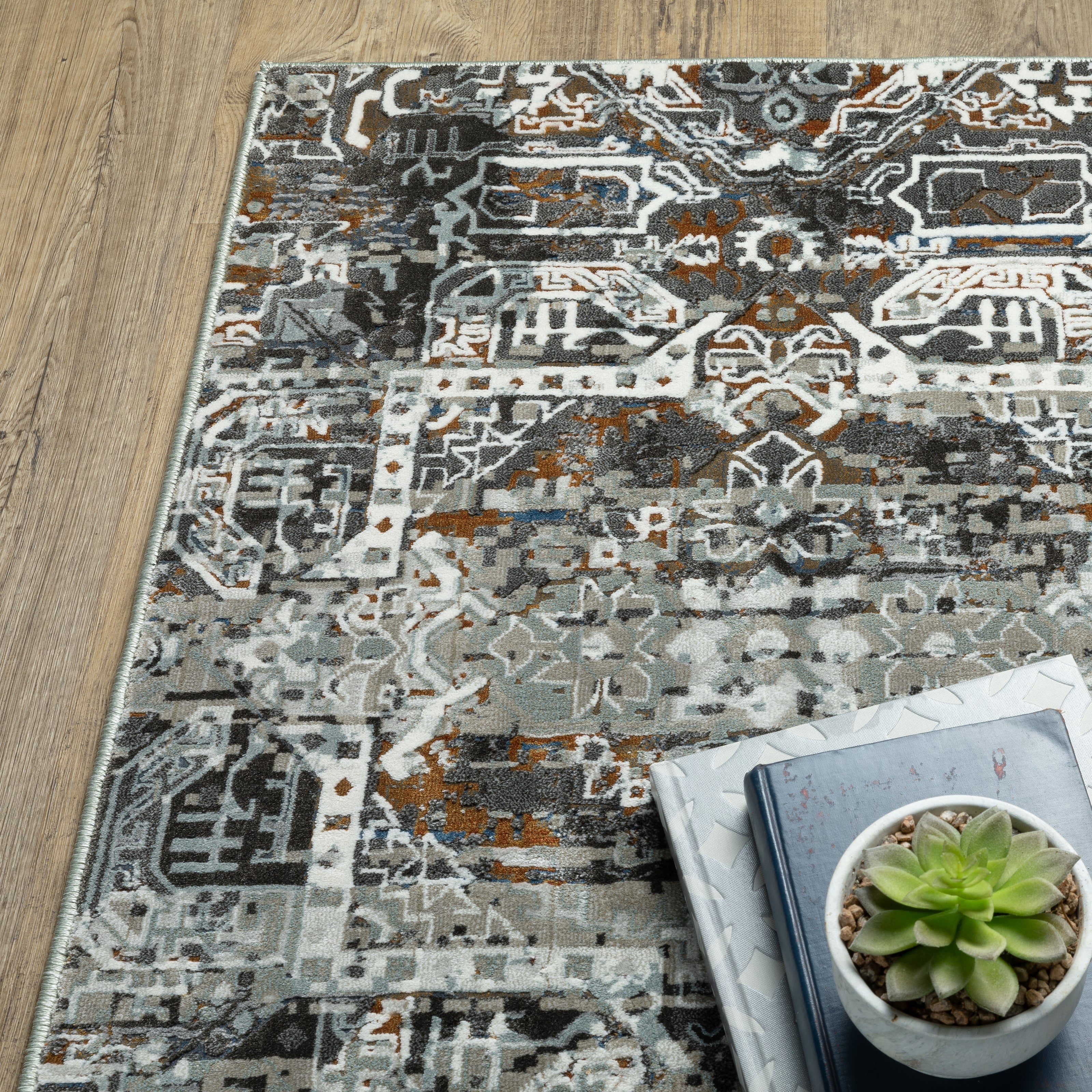 Oriental Weavers Gemini 2060V Charcoal/Multi Area Rug