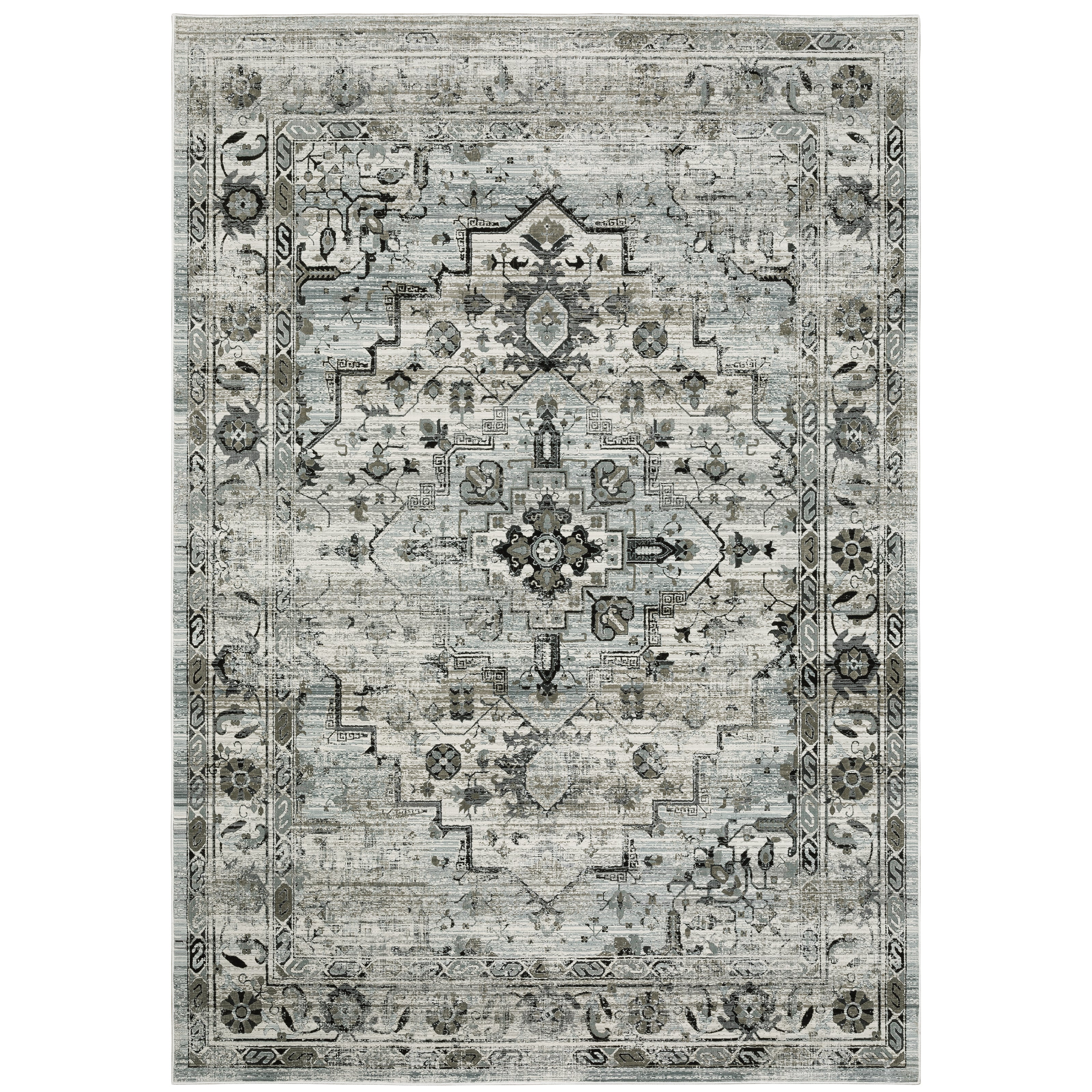 Oriental Weavers Gemini 20Z Grey/Blue Area Rug