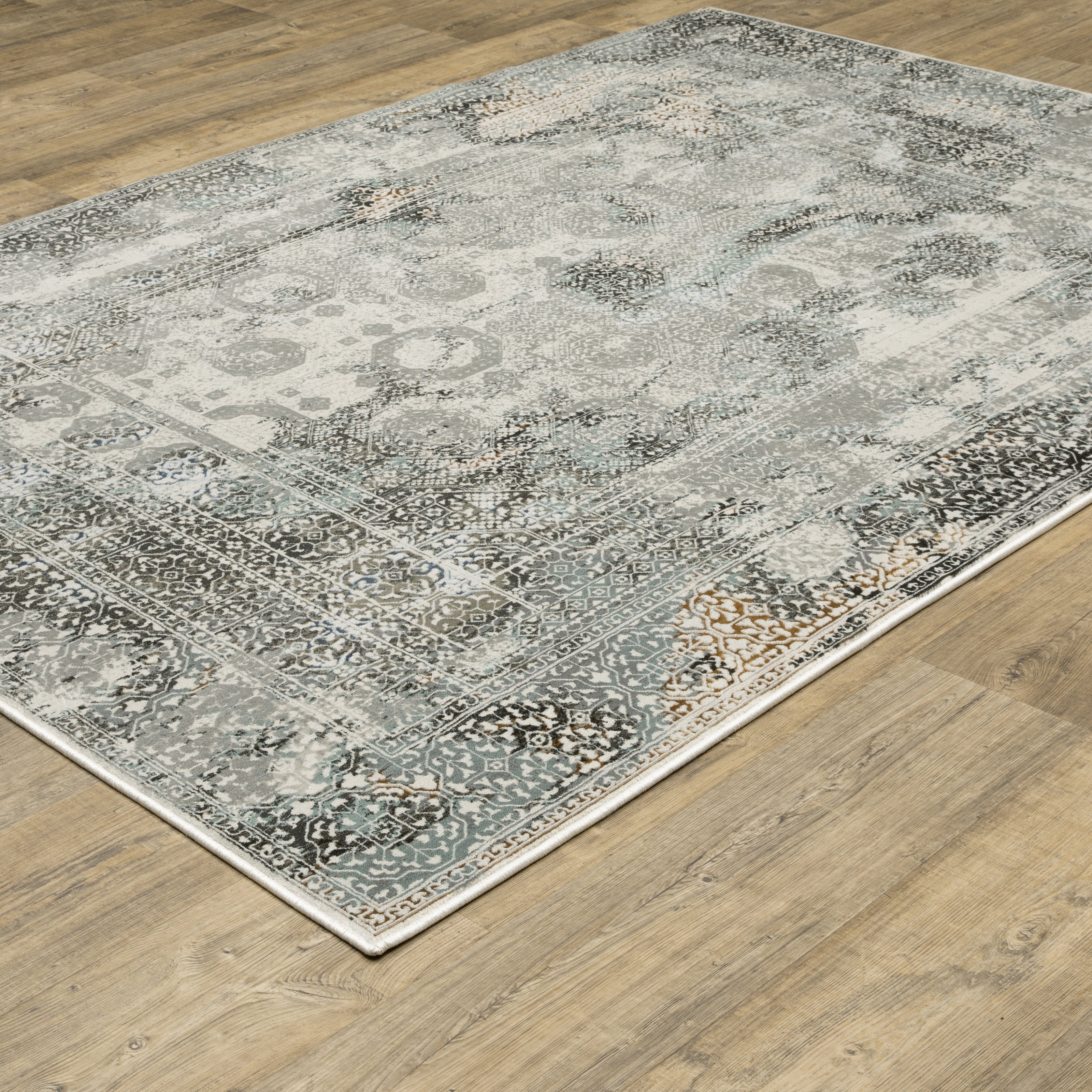 Oriental Weavers Gemini 4153F Grey/Multi Area Rug