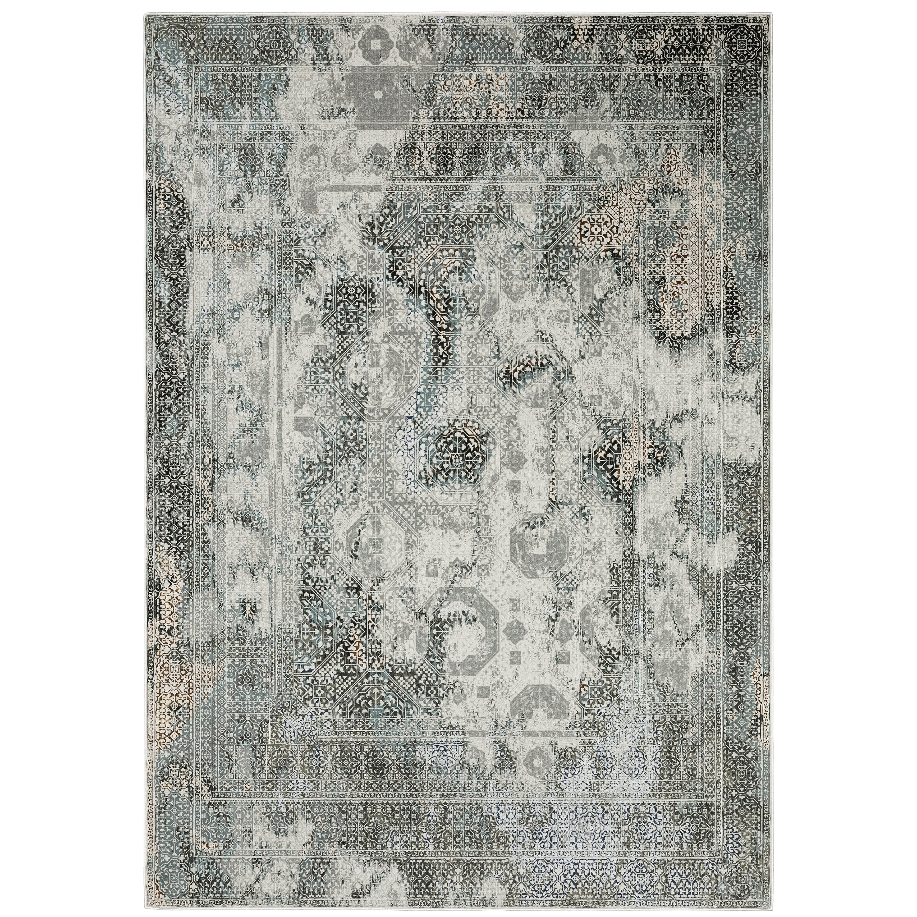 Oriental Weavers Gemini 4153F Grey/Multi Area Rug