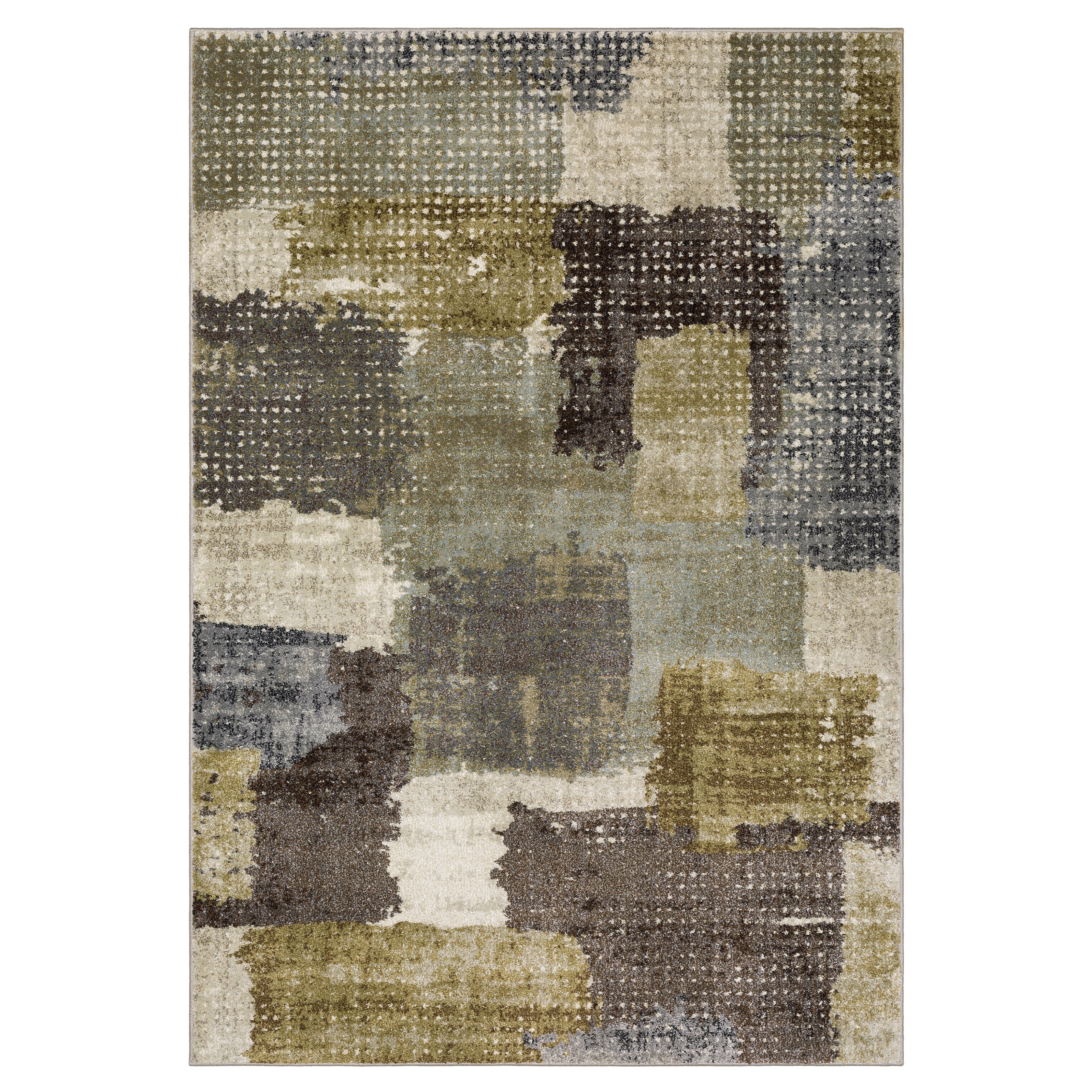 Oriental Weavers Gemma GEM01 Green/Brown Area Rug