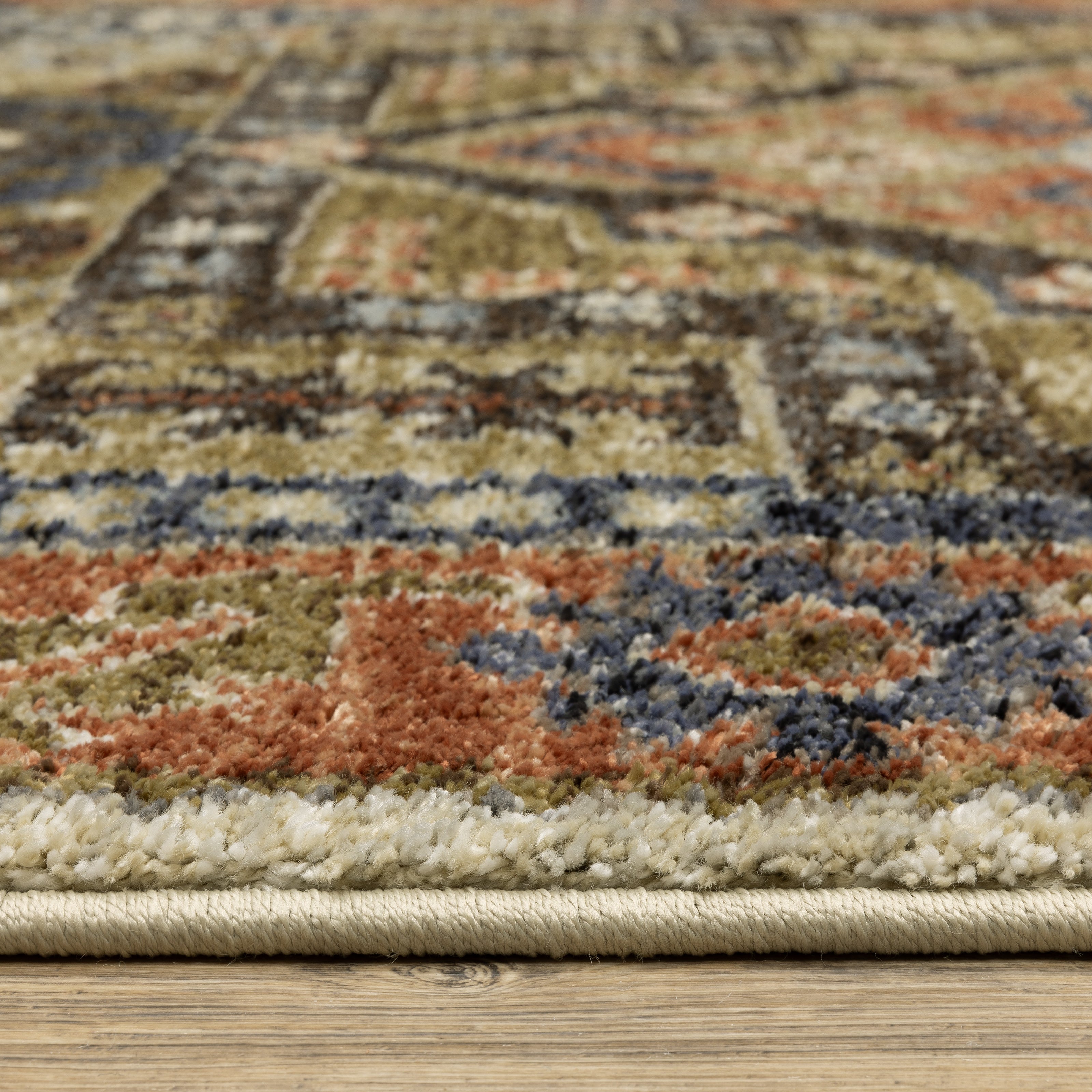 Oriental Weavers Gemma GEM03 Rust/Blue Area Rug