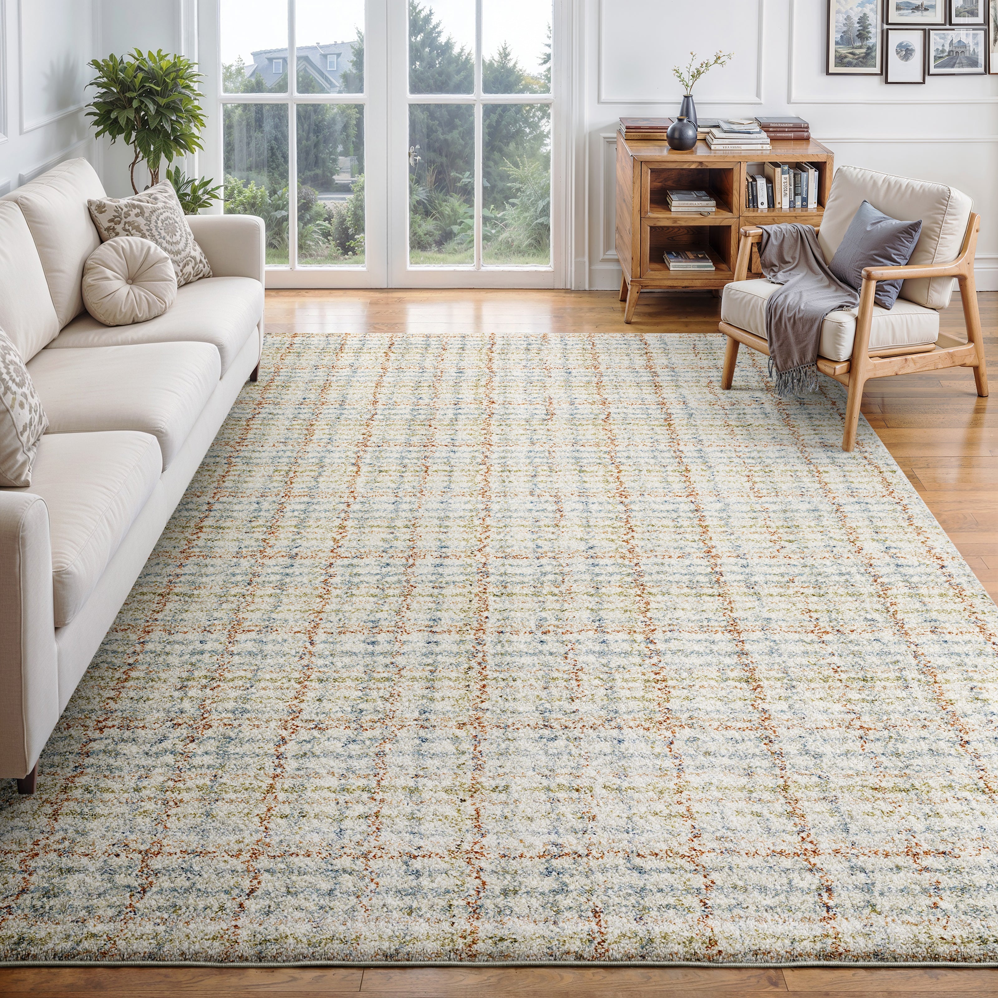 Oriental Weavers Gemma GEM05 Rust/Green Area Rug
