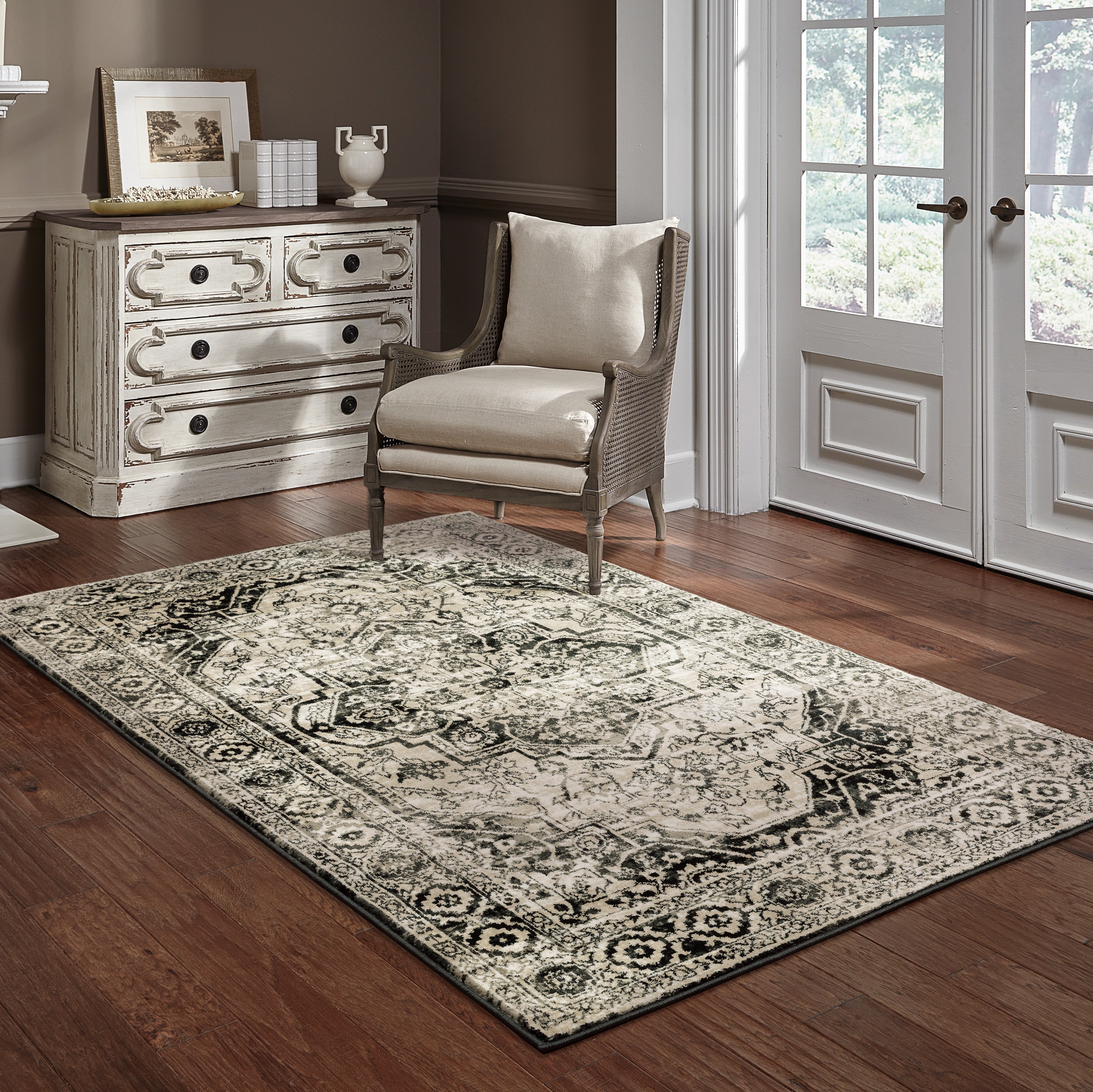 Oriental Weavers Georgia 429G Grey/Black Area Rug
