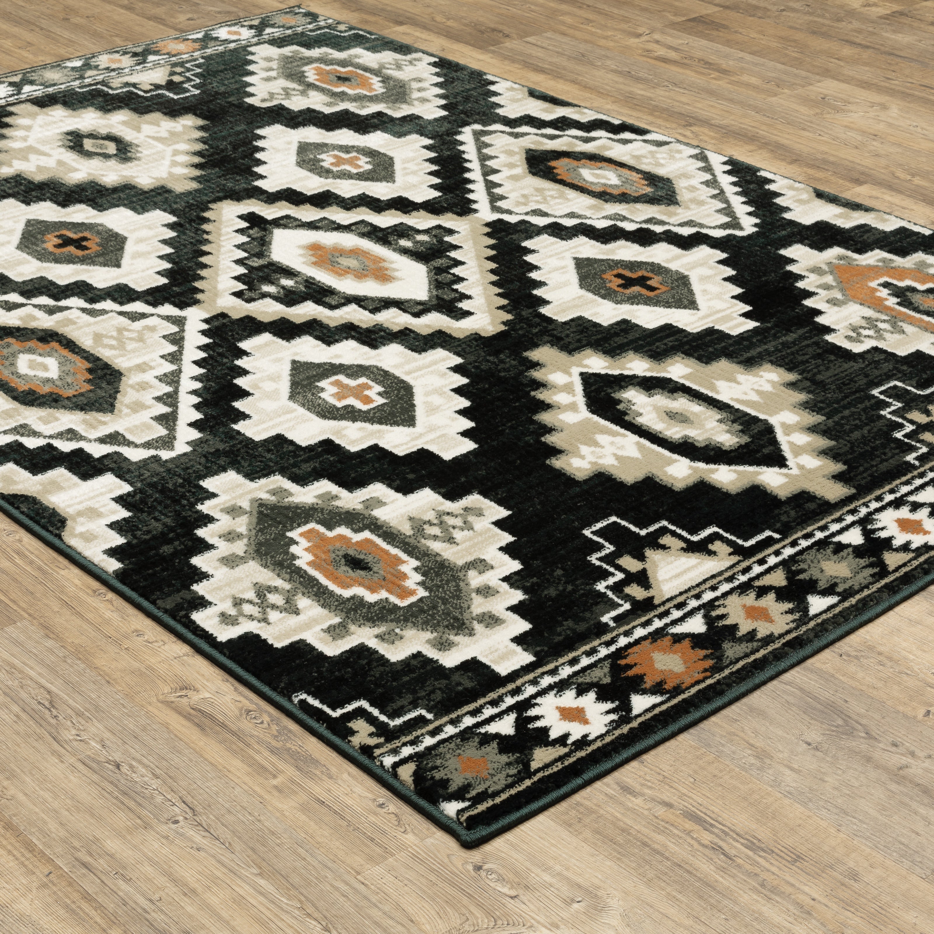 Oriental Weavers Georgia 605F Charcoal/Ivory Area Rug