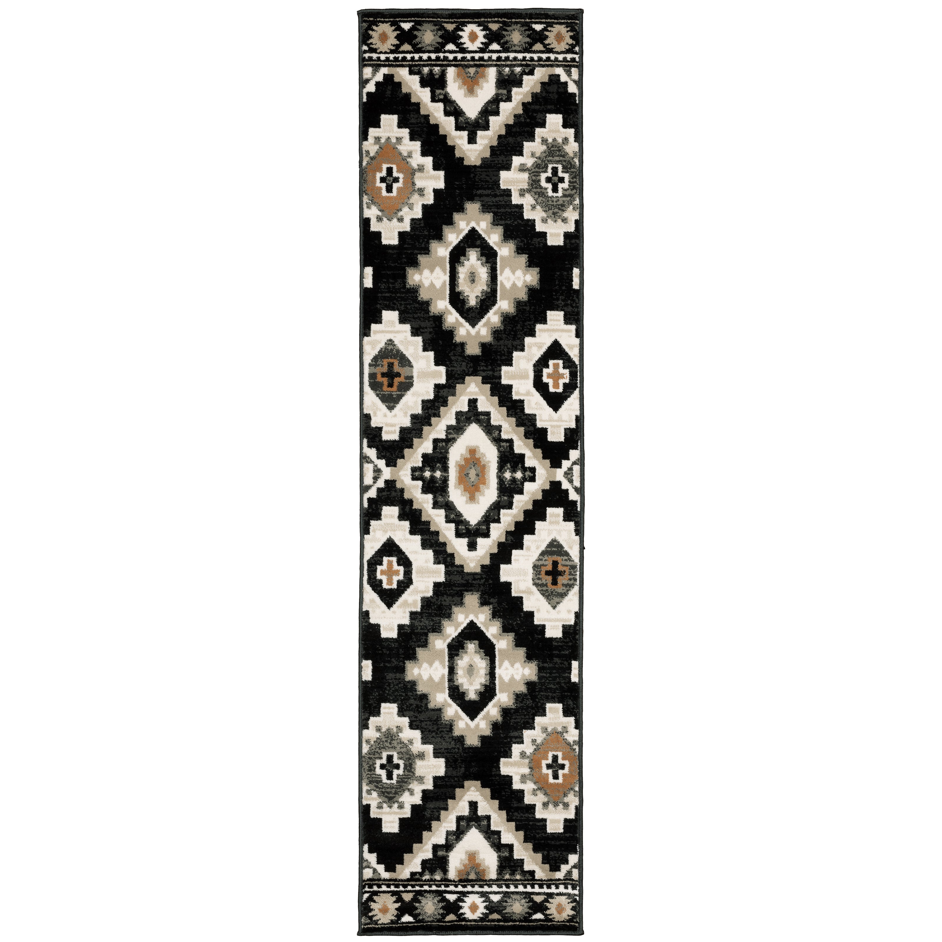 Oriental Weavers Georgia 605F Charcoal/Ivory Area Rug