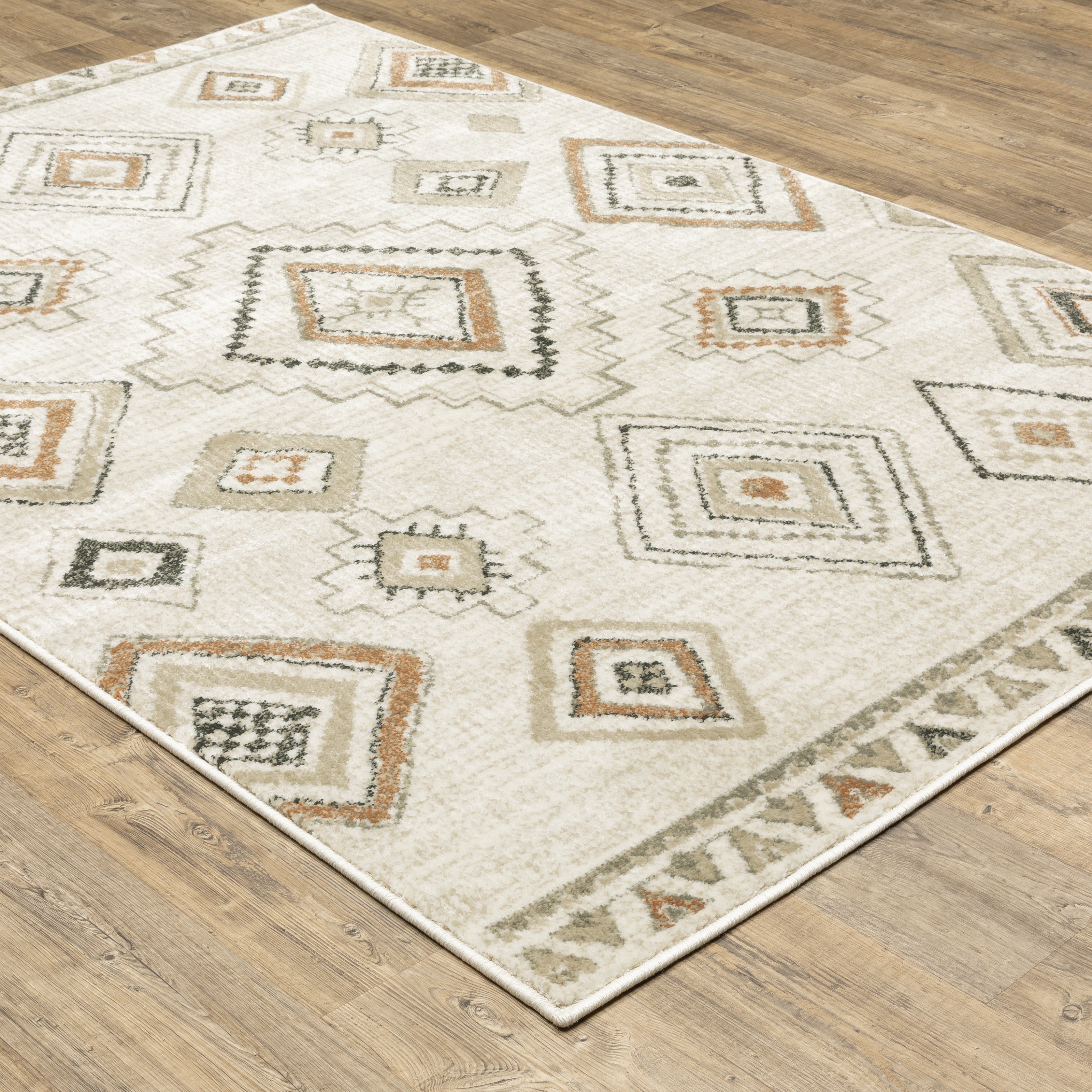 Oriental Weavers Georgia 660B Ivory/Orange Area Rug