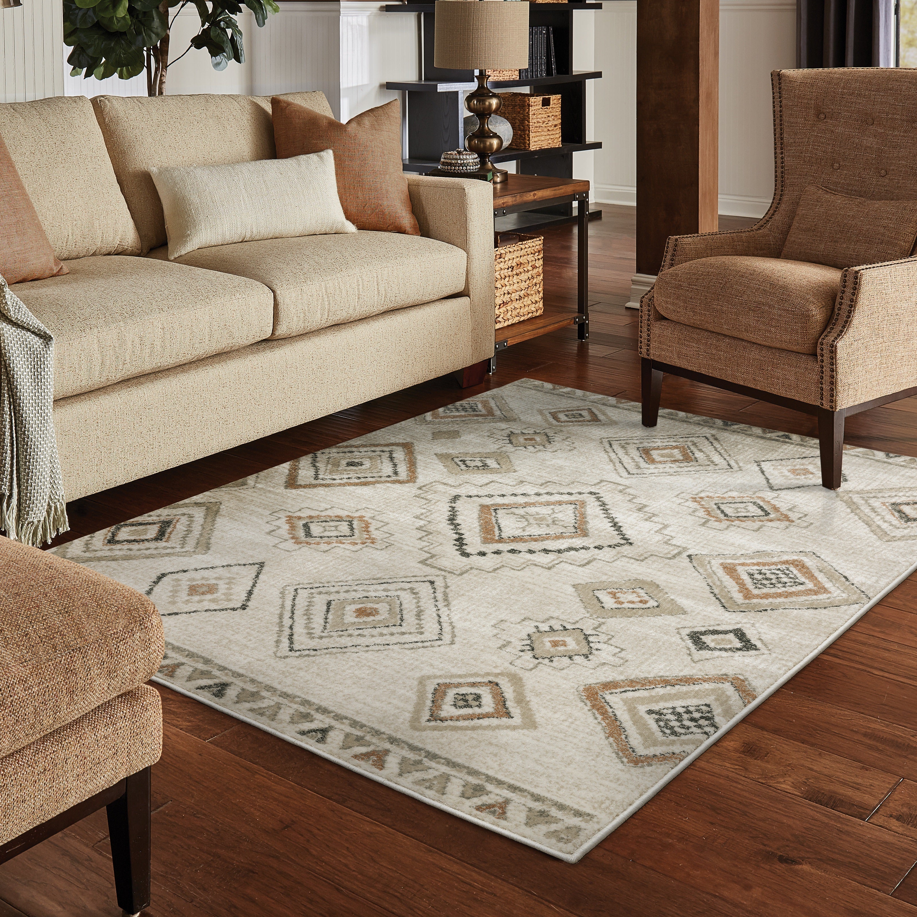 Oriental Weavers Georgia 660B Ivory/Orange Area Rug