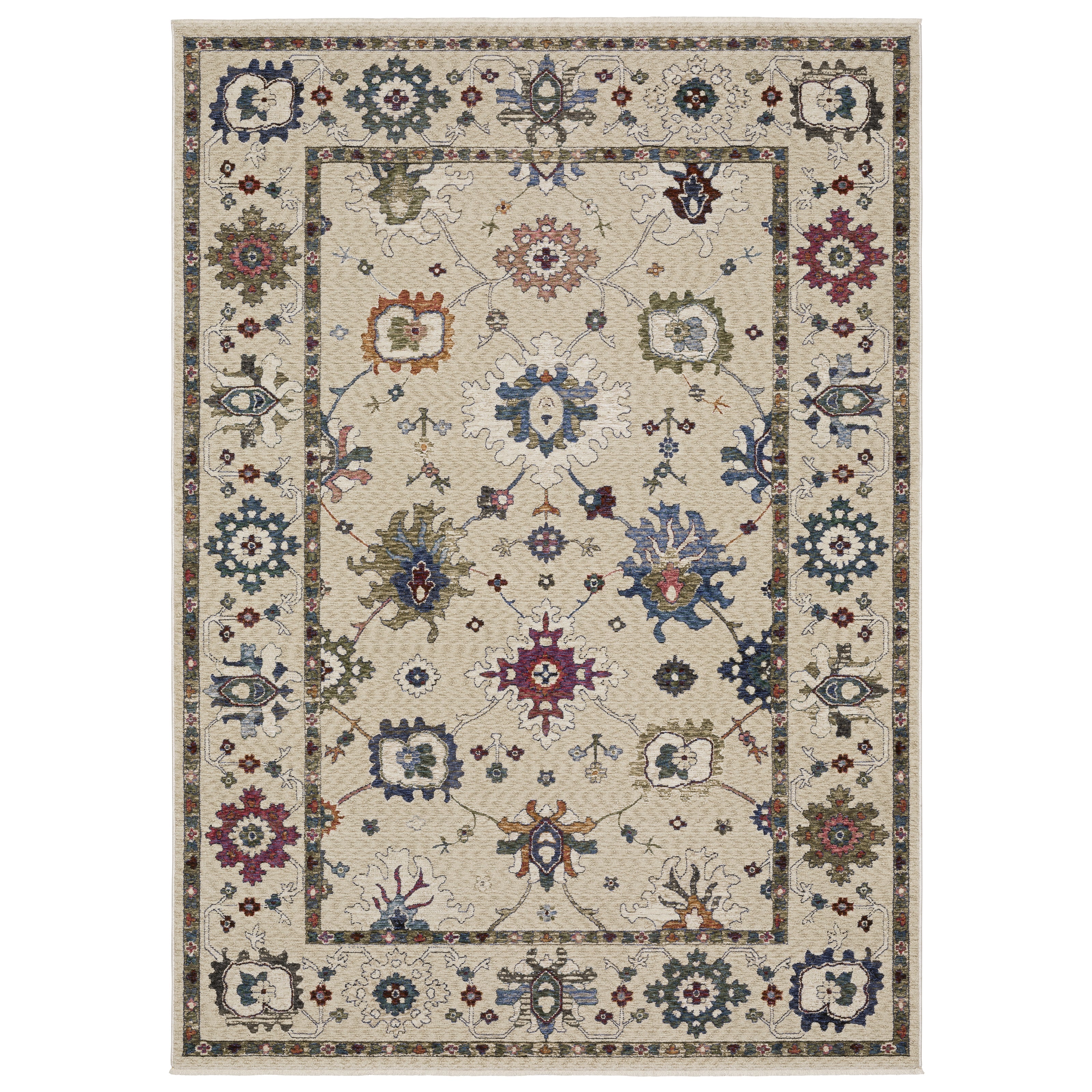 Oriental Weavers Hastings HA01W Ivory/Multi Area Rug