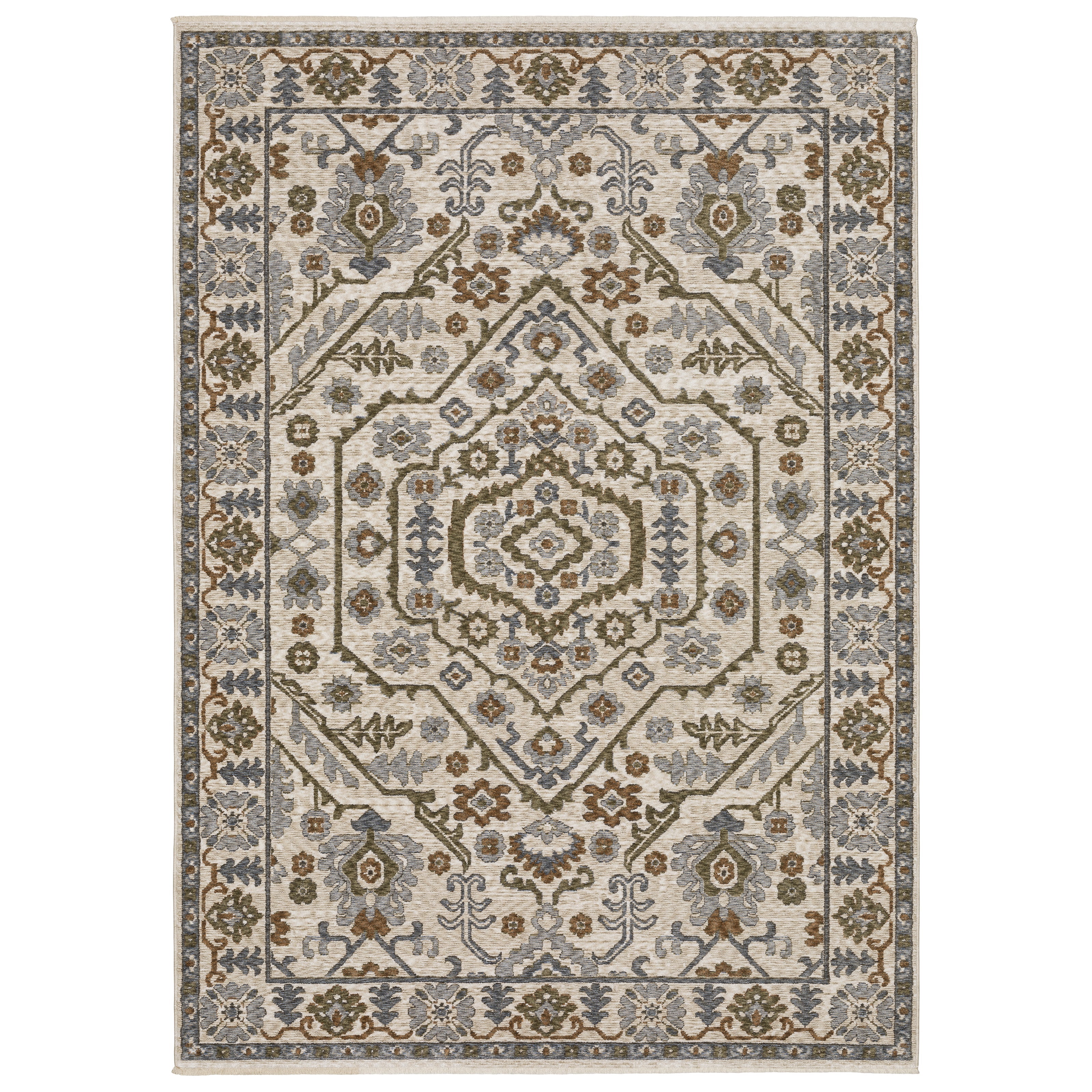 Oriental Weavers Hastings HA02I Ivory/Green Area Rug
